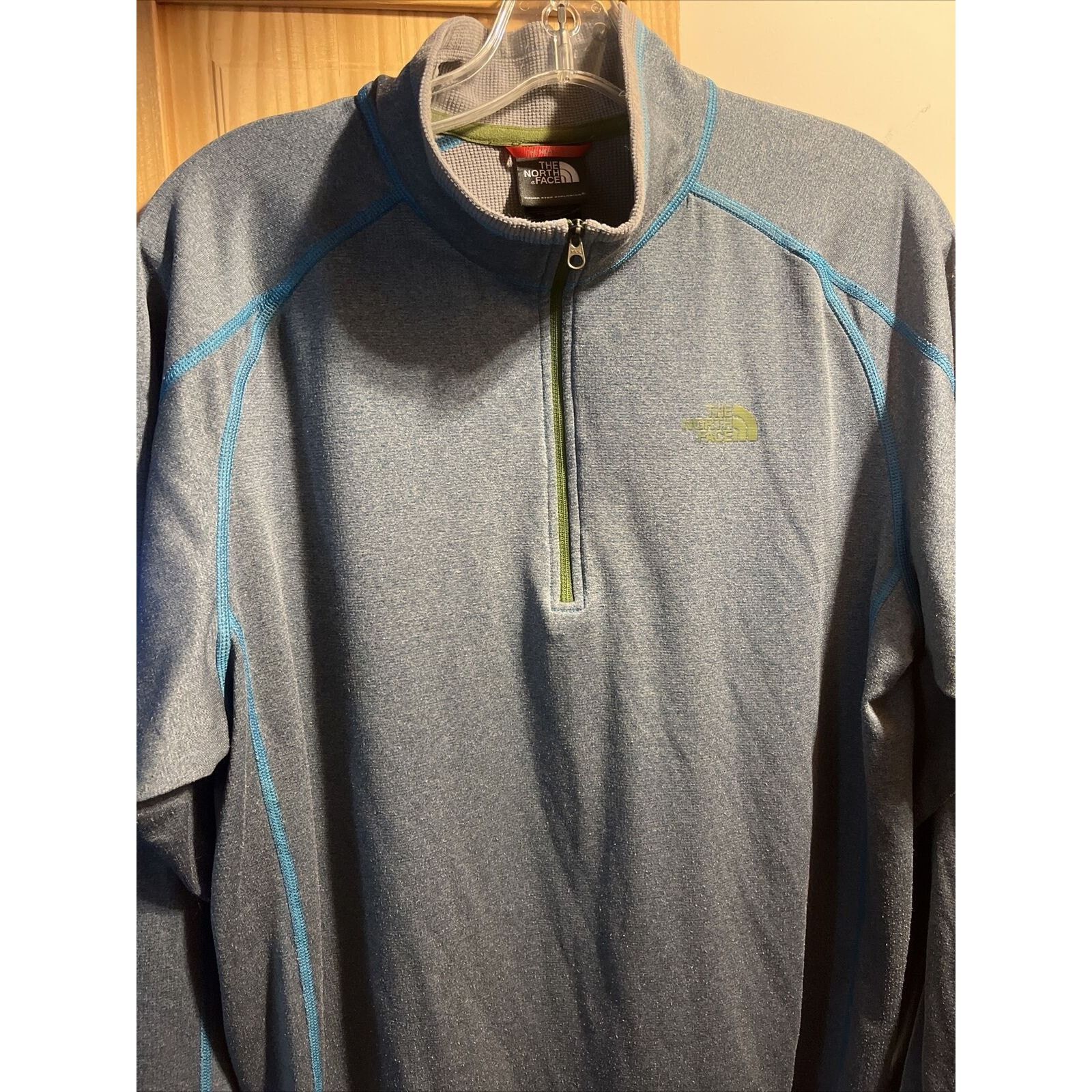 The North Face The North Face Mens L Grey Blue LS 1/4 Zip Polyester Jacket Size US L / EU 52-54 / 3 - 7 Thumbnail