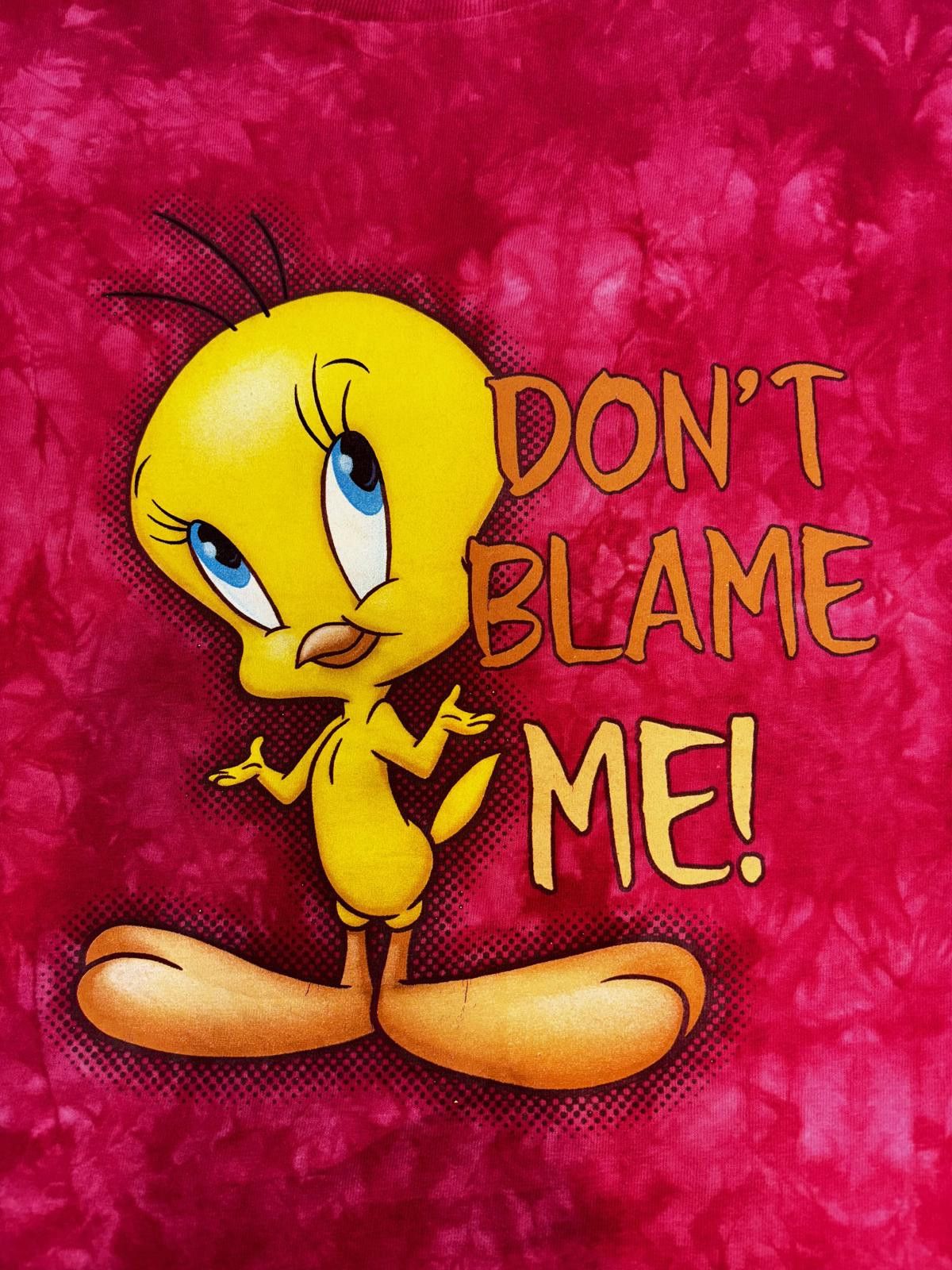 Designer Vintage Tweety Bird T-Shirt - Don't Blame Me! Size M / US 6-8 / IT 42-44 - 2 Thumbnail