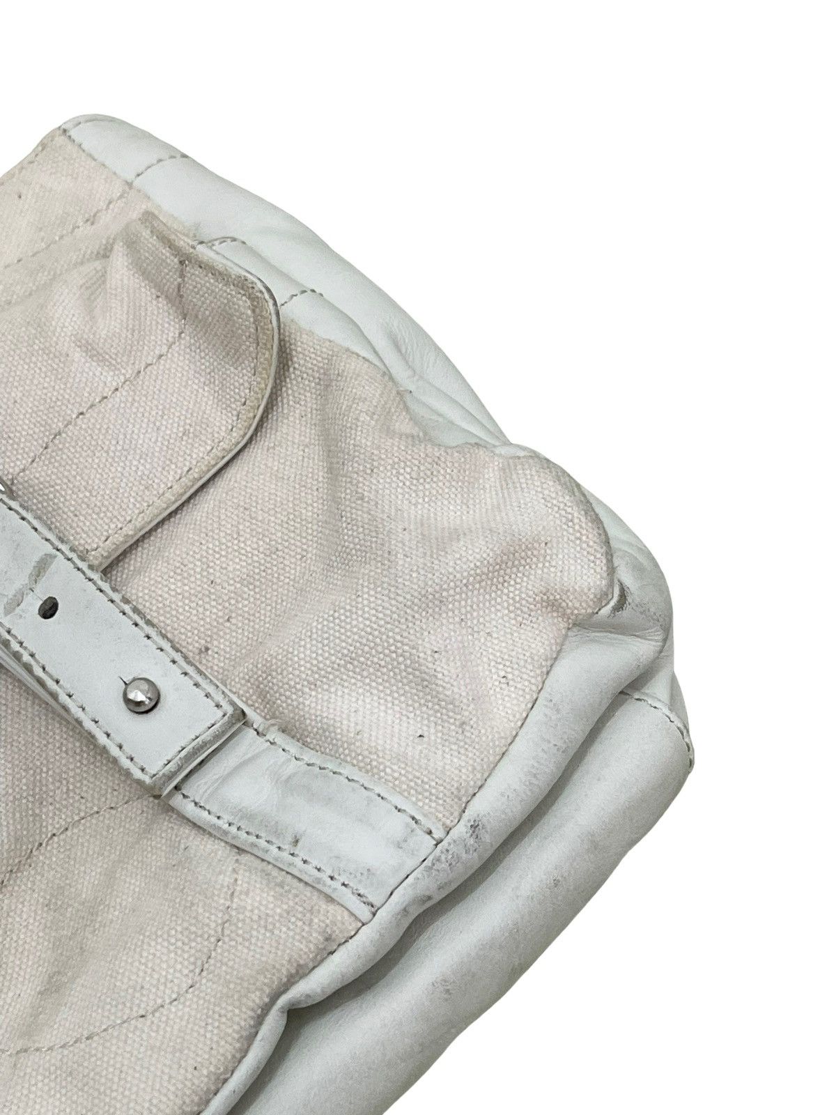 Yohji Yamamoto Yohji Yamamoto Tote Bag Leather Cotton Canvas Size ONE SIZE - 14 Thumbnail