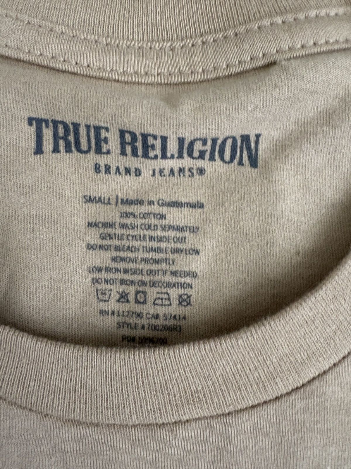 True Religion True Religion Cream & Black T-Shirt Size US S / EU 44-46 / 1 - 3 Thumbnail