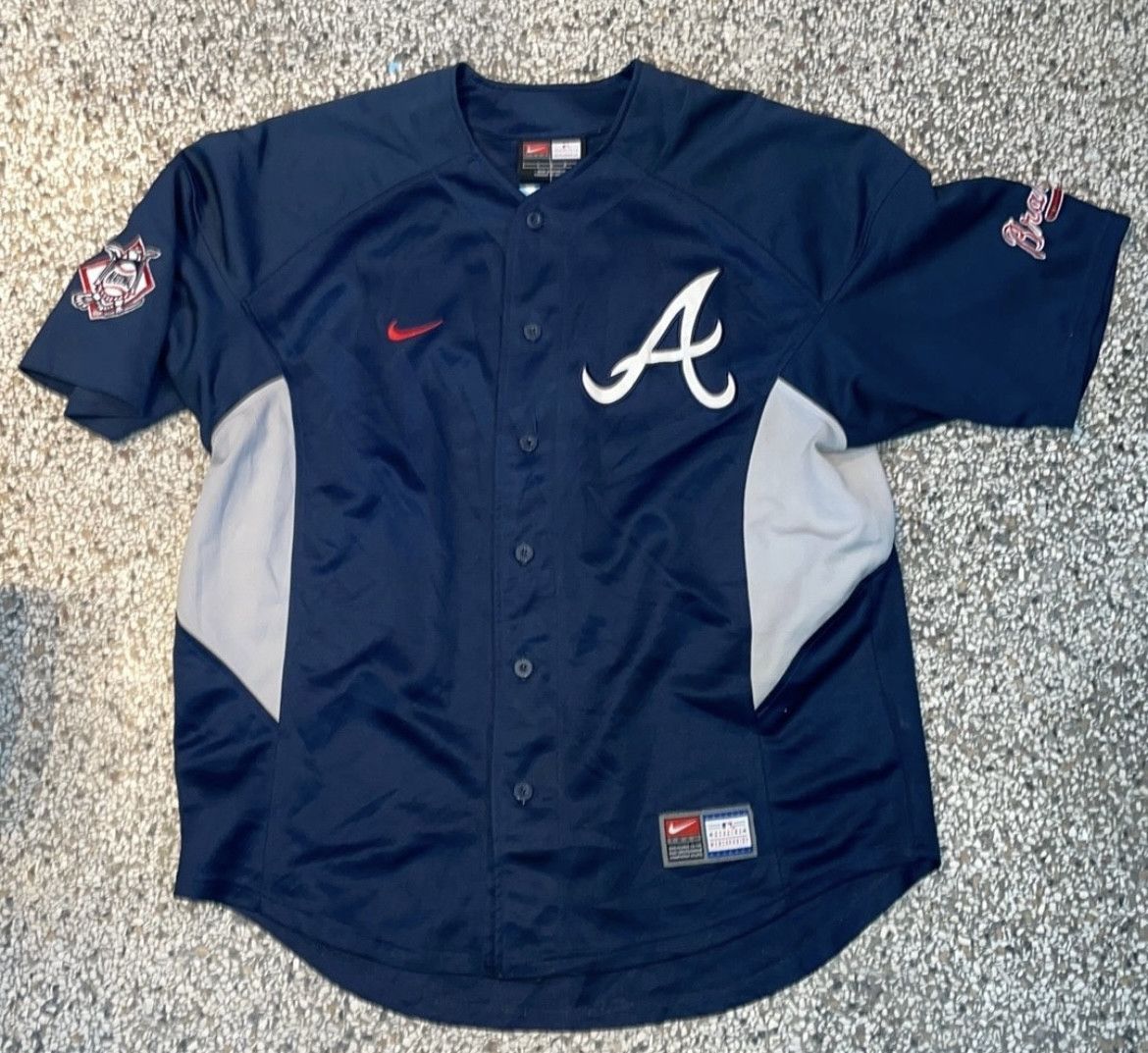 Nike Nike Atlanta Braves Navy MLB Jersey Size US L / EU 52-54 / 3 - 1 Thumbnail