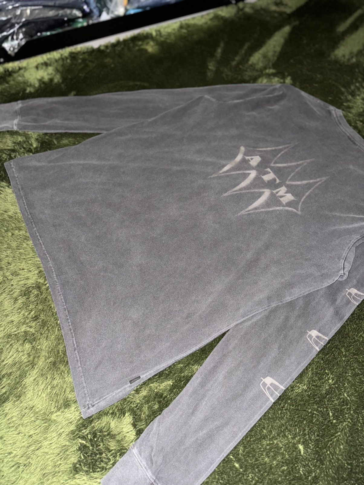 Japanese Brand [XL] AFTERMATH Garment Dyed Longsleeve Charcoal Size US XL / EU 56 / 4 - 9 Thumbnail