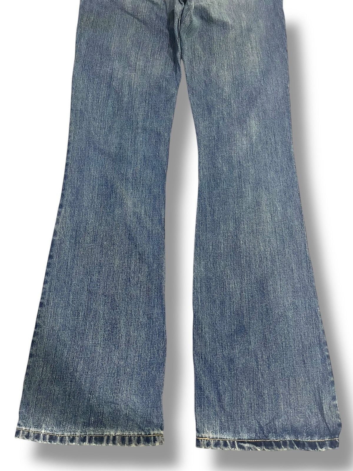 If Six Was Nine × Japanese Brand × Le Grande Bleu (L.G.B.) FLARE💥 Y2K EDWIN WASHED BLUE DENIM Size 31" - 9 Thumbnail