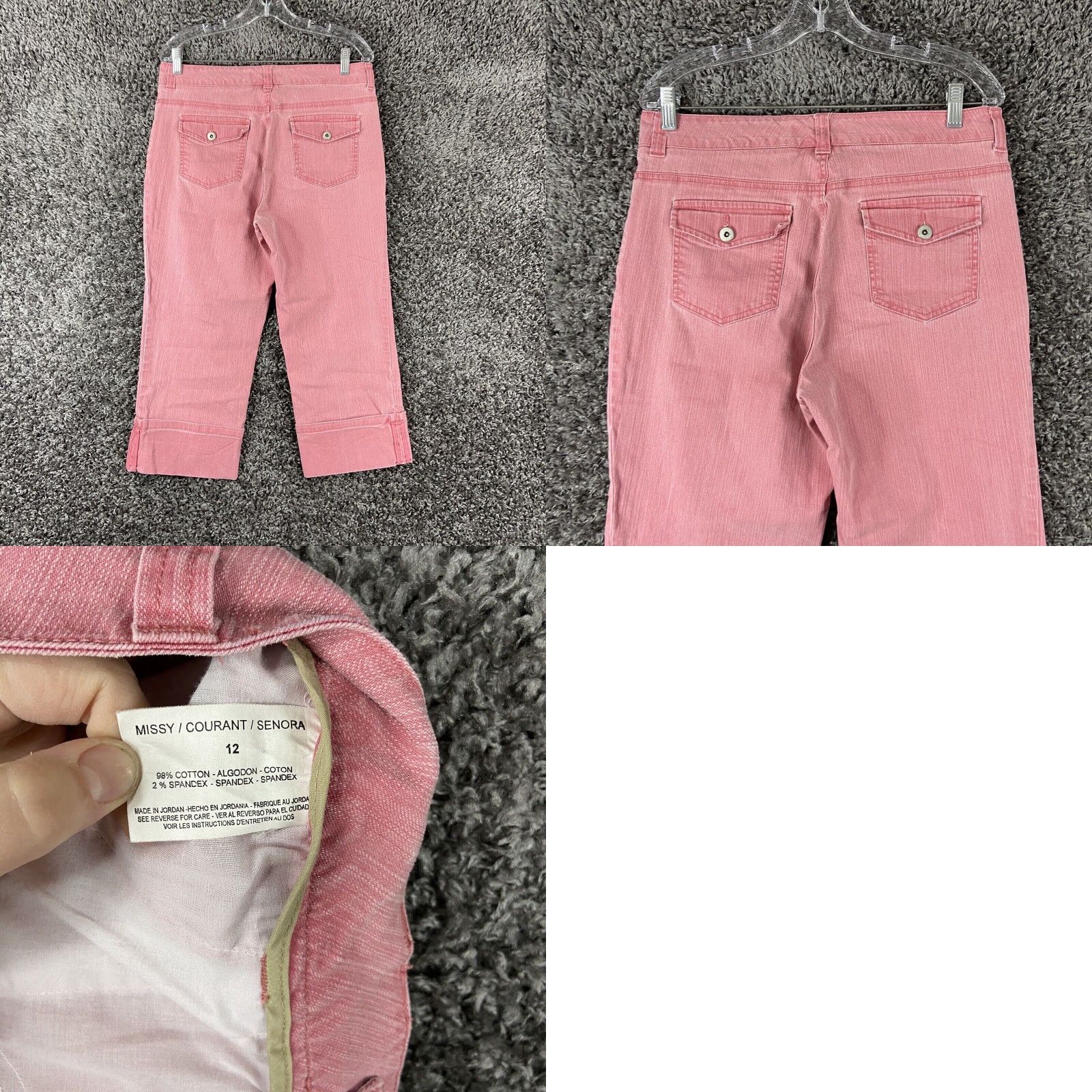 Gloria Vanderbilt VINTAGE Gloria Vanderbilt Capri Jeans Pink Denim Women 12 Capri Denim Jeans Women 12 Pink Gloria Vanderbilt Womens Jeans 12 Ladies Capris Pink Size ONE SIZE - 8 Thumbnail