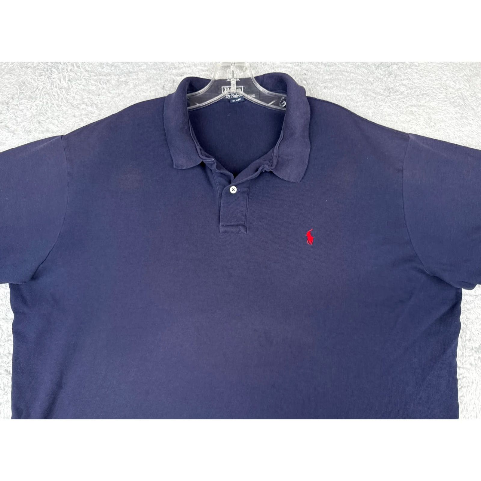 Ralph Lauren VINTAGE Polo Ralph Lauren Shirt 2XL Blue Polo Shirt Men Short Sleeve 100% Cotton Knit Embroidered Logo 80s Golf Mens Size US XXL / EU 58 / 5 - 4 Thumbnail