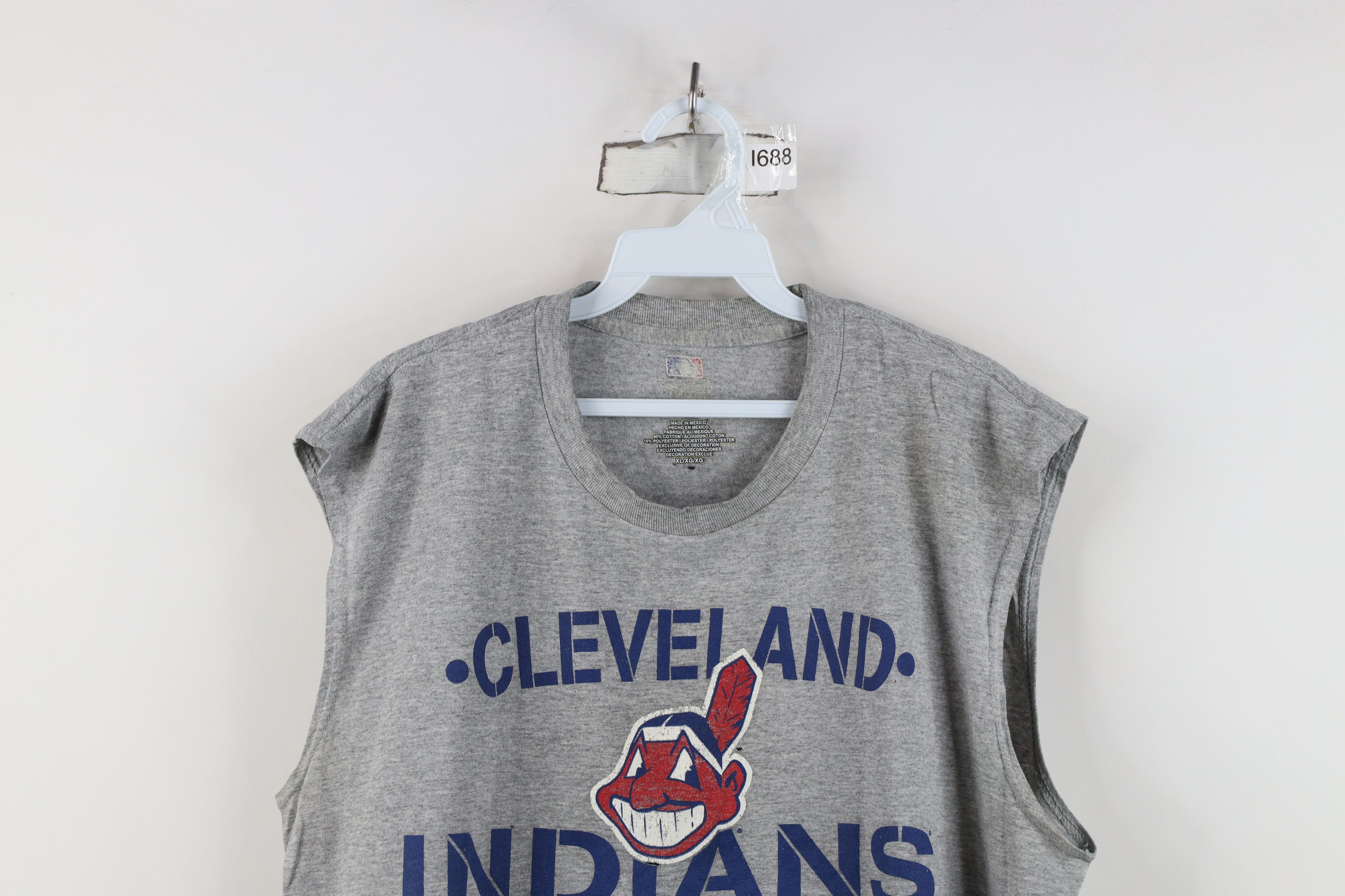 Vintage Vintage Y2K Cleveland Indians Baseball Muscle T-Shirt Size US XL / EU 56 / 4 - 2 Thumbnail