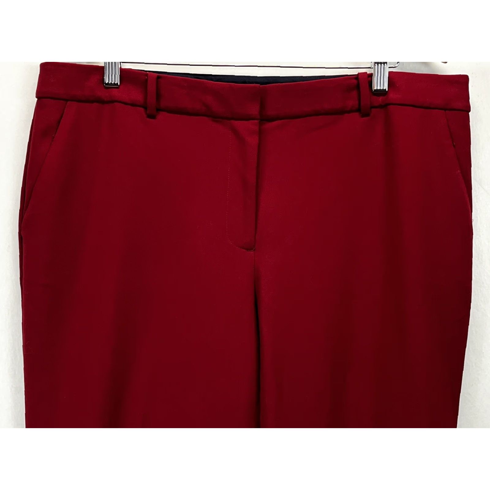 Talbots Talbots NEW! Red Dark Dress Pants 16 Italian Fabric Slight Bootcut Flat Front Woman Regular Size 16 Polyester Blend Style: Dress Pants Size 38" / US 16 / IT 52 - 2 Thumbnail