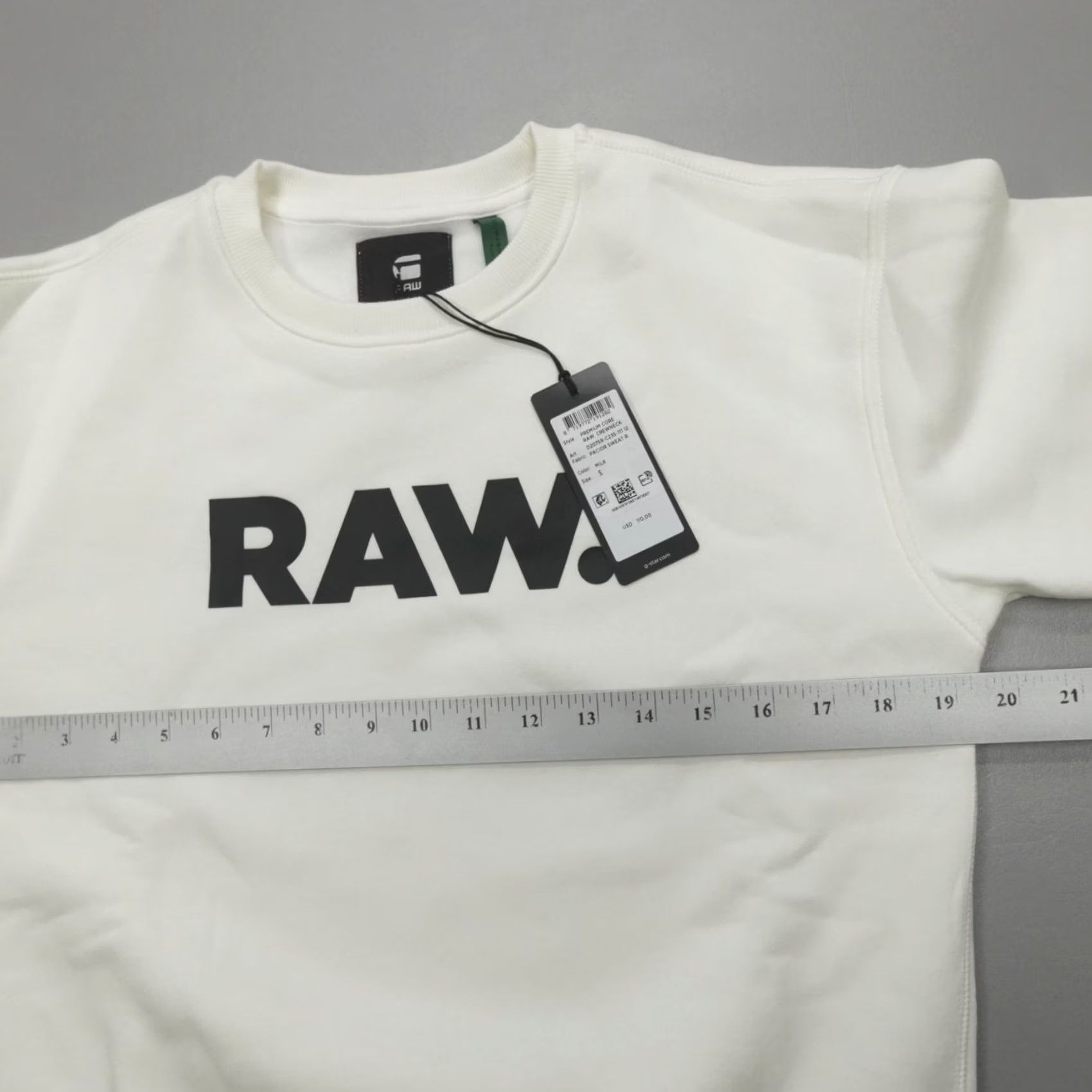 G-Star G-Star Raw Premium Core Crewneck Sweatshirt Milk Women's Size S Beige Crew Neck Long Sleeve Pullover Logo Graphic Print All Seasons Regular Fit Size S / US 4 / IT 40 - 6 Thumbnail