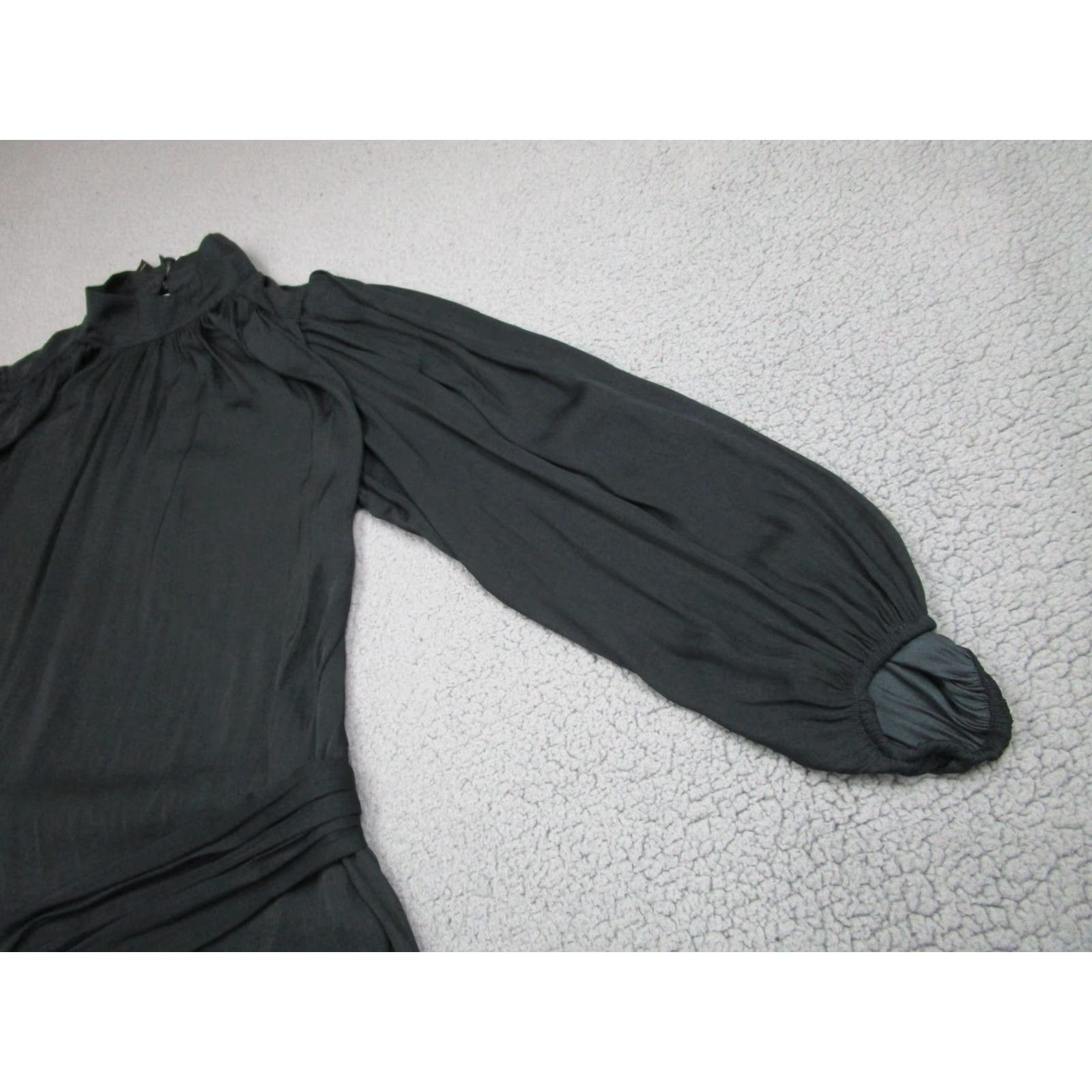 Banana Republic Banana Republic Maxi Dress Womens Petite Medium Gray High Neck Ballon Sleeve Formal Size M / US 6-8 / IT 42-44 - 3 Thumbnail