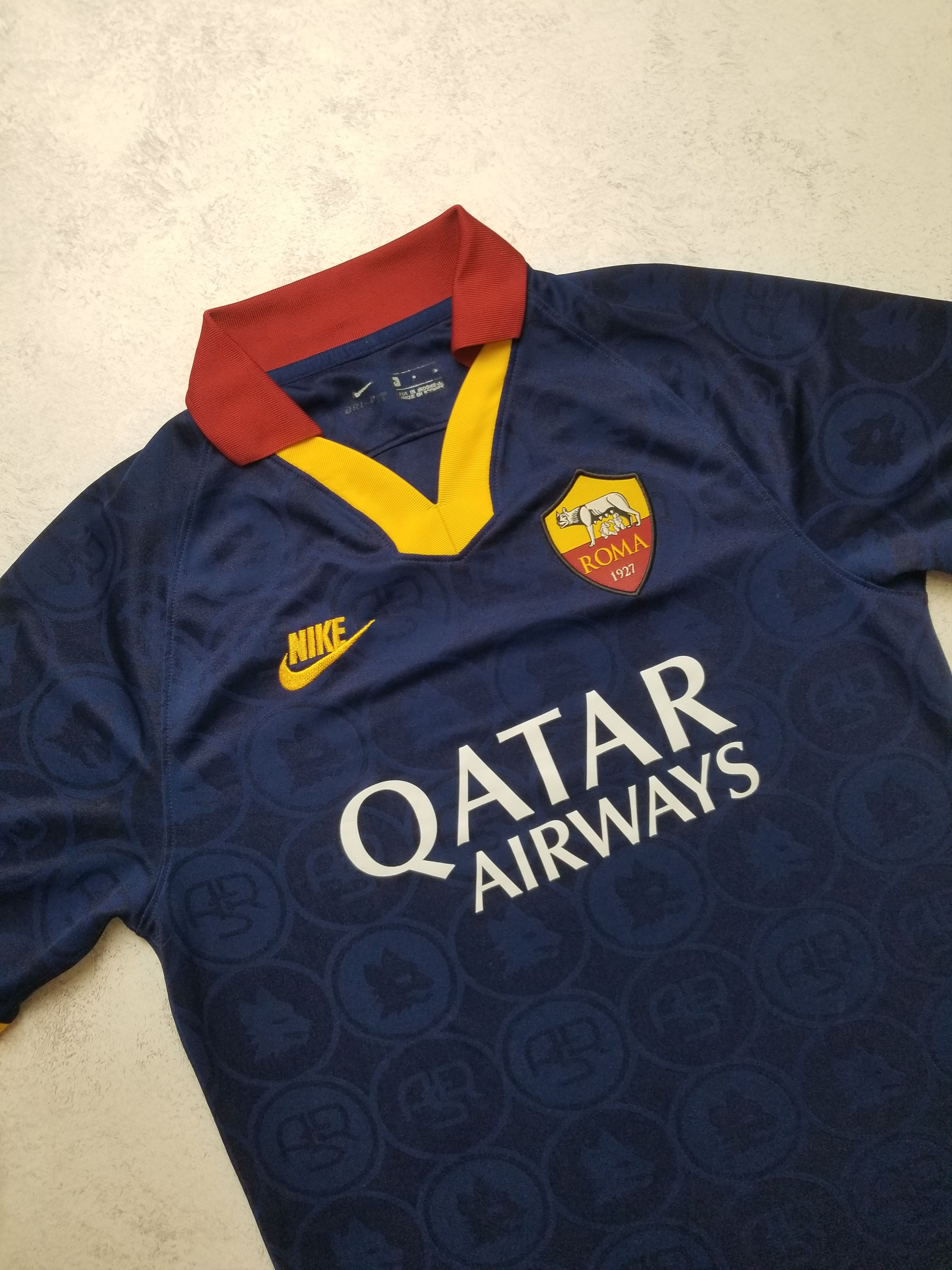 Nike NIKE AS Roma Third Kit Soccer Jersey Blue 2019 / 2020 Size US S / EU 44-46 / 1 - 12 Thumbnail
