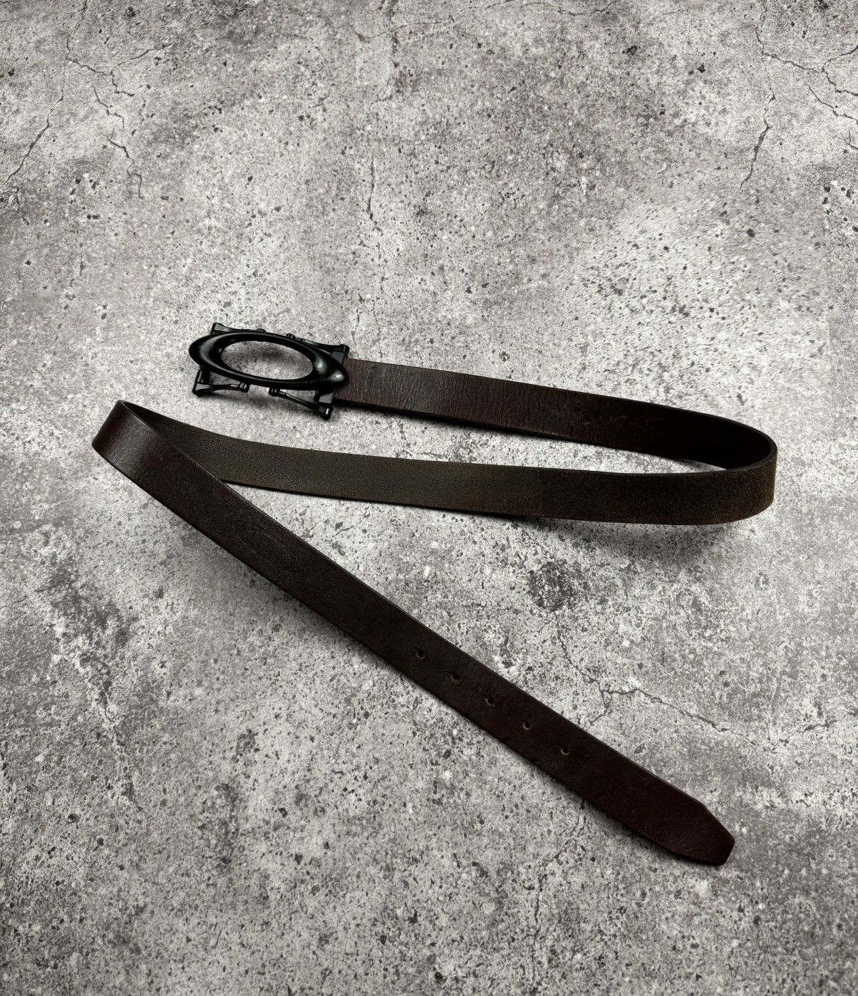 Y2K Oakley Software Leather Belt Crazy O Gorpcore Vintage