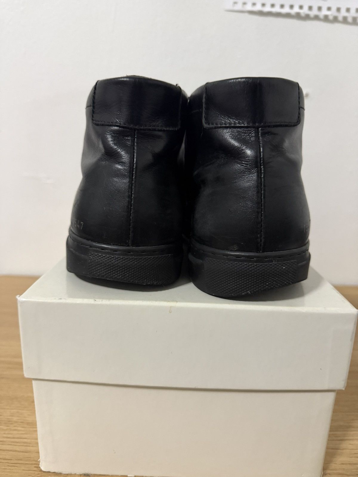 Common Projects BLACK COMMON PROJECTS ACHILLES US 8 41 HI TOP LUXARY SNEAKER Size US 8 / EU 41 - 4 Thumbnail