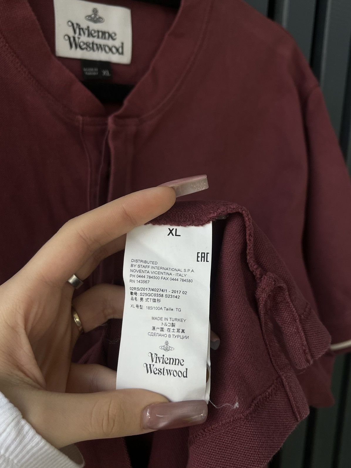 Vivienne Westwood 🚨 Vivienne Westwood Vintage Polo – Bold Burgundy Size US XL / EU 56 / 4 - 5 Thumbnail