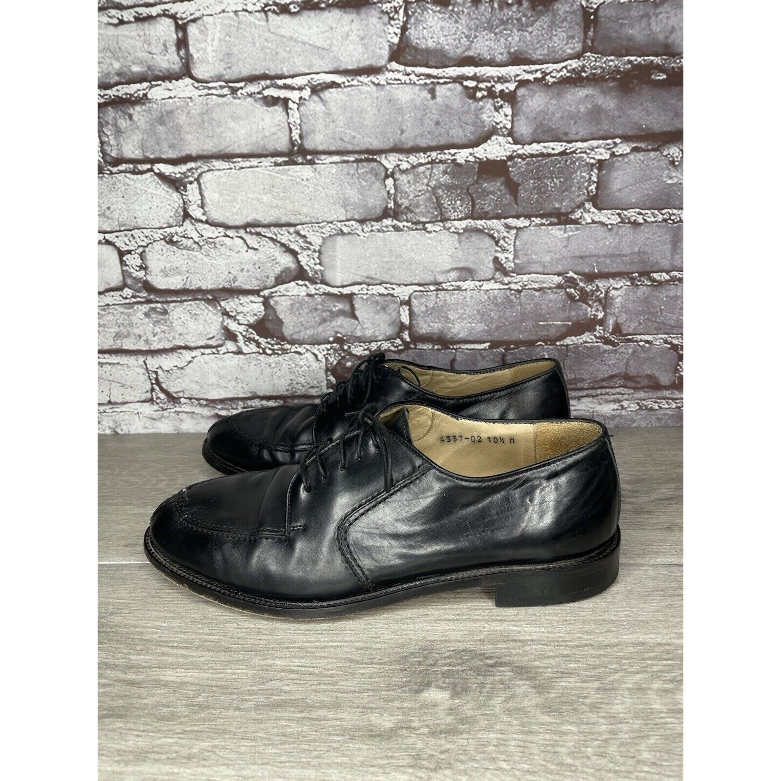 Pronto Uomo PRONTO UOMO Black Leather Split Toe Oxfords Lace Up Shoes Me Size US 10.5 / EU 43-44 - 19 Thumbnail