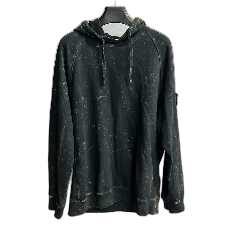 Stone Island Black Stone Island Hoodie with Bleach Effect Size US XXL / EU 58 / 5 - 1 Thumbnail