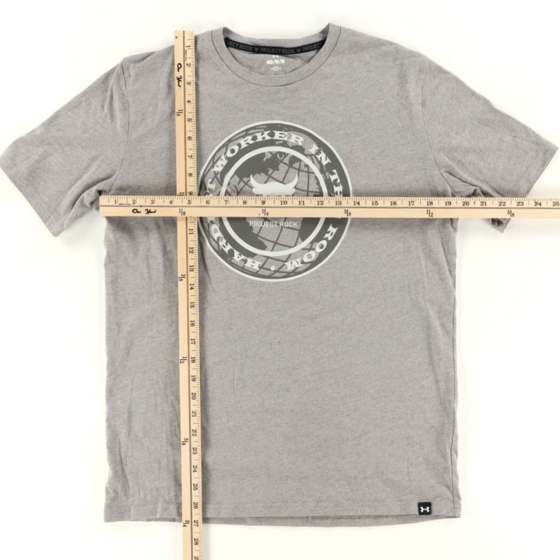 Under Armour Under Armour Project Rock Hardest Worker Solid T-Shirt Gray Men's M Size US M / EU 48-50 / 2 - 3 Thumbnail