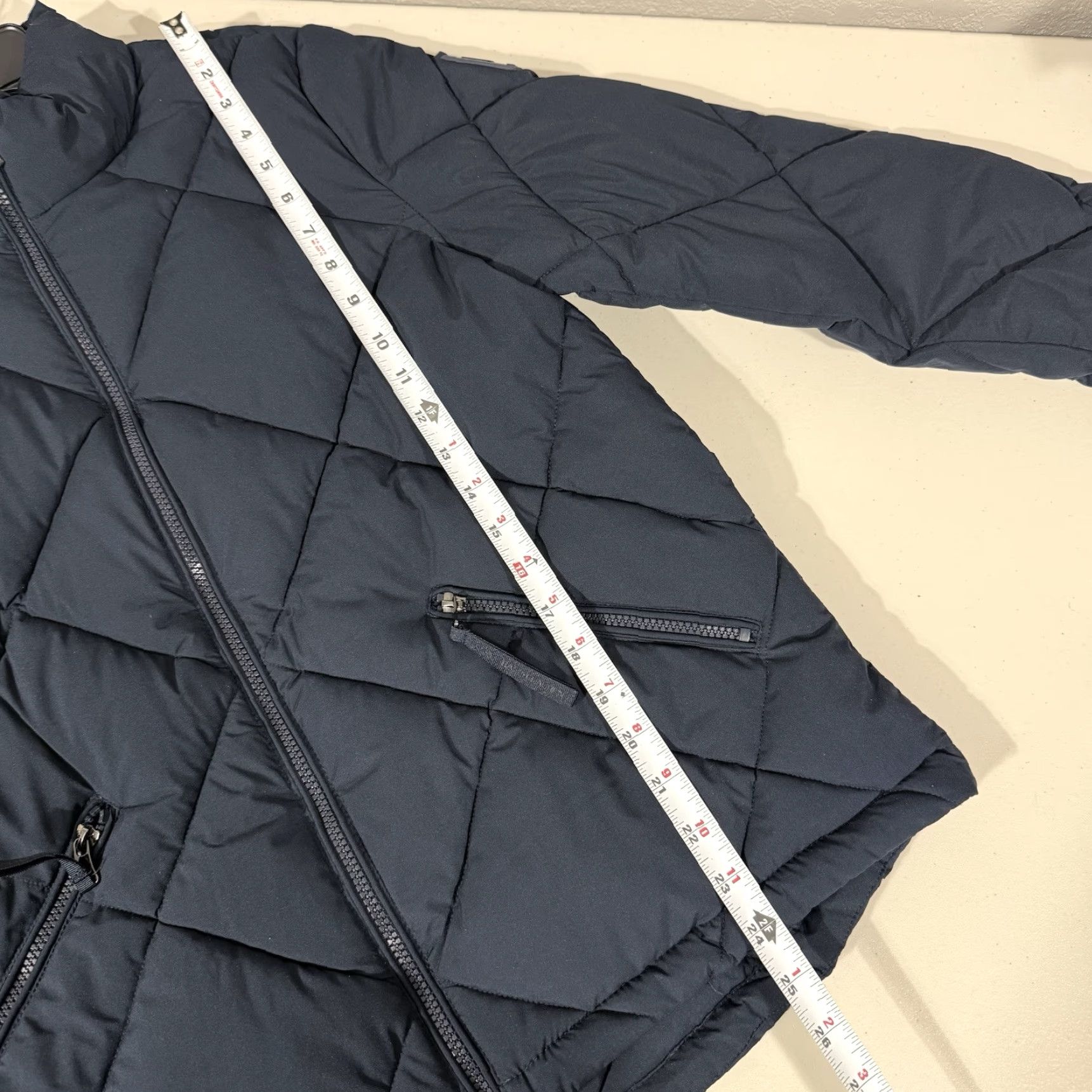 Ralph Lauren Lauren Ralph Lauren Women's Jacket Puffer Zip Up Navy Blue Small Slim Regular Fit Size S / US 4 / IT 40 - 2 Thumbnail