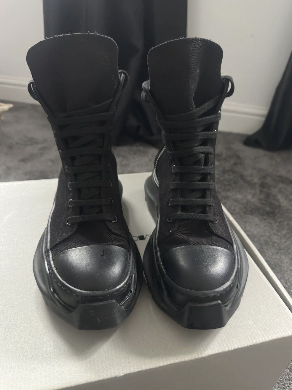 Rick Owens Rick Owens Ramones Abstracts Triple Black Sz. 44 Size US 11 / EU 44 - 1 Thumbnail