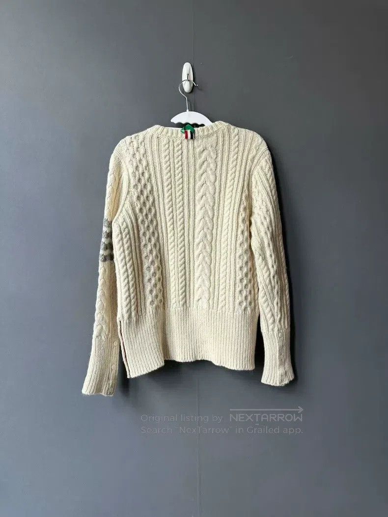 Thom Browne Thom Browne White American sweater Size US M / EU 48-50 / 2 - 2 Thumbnail