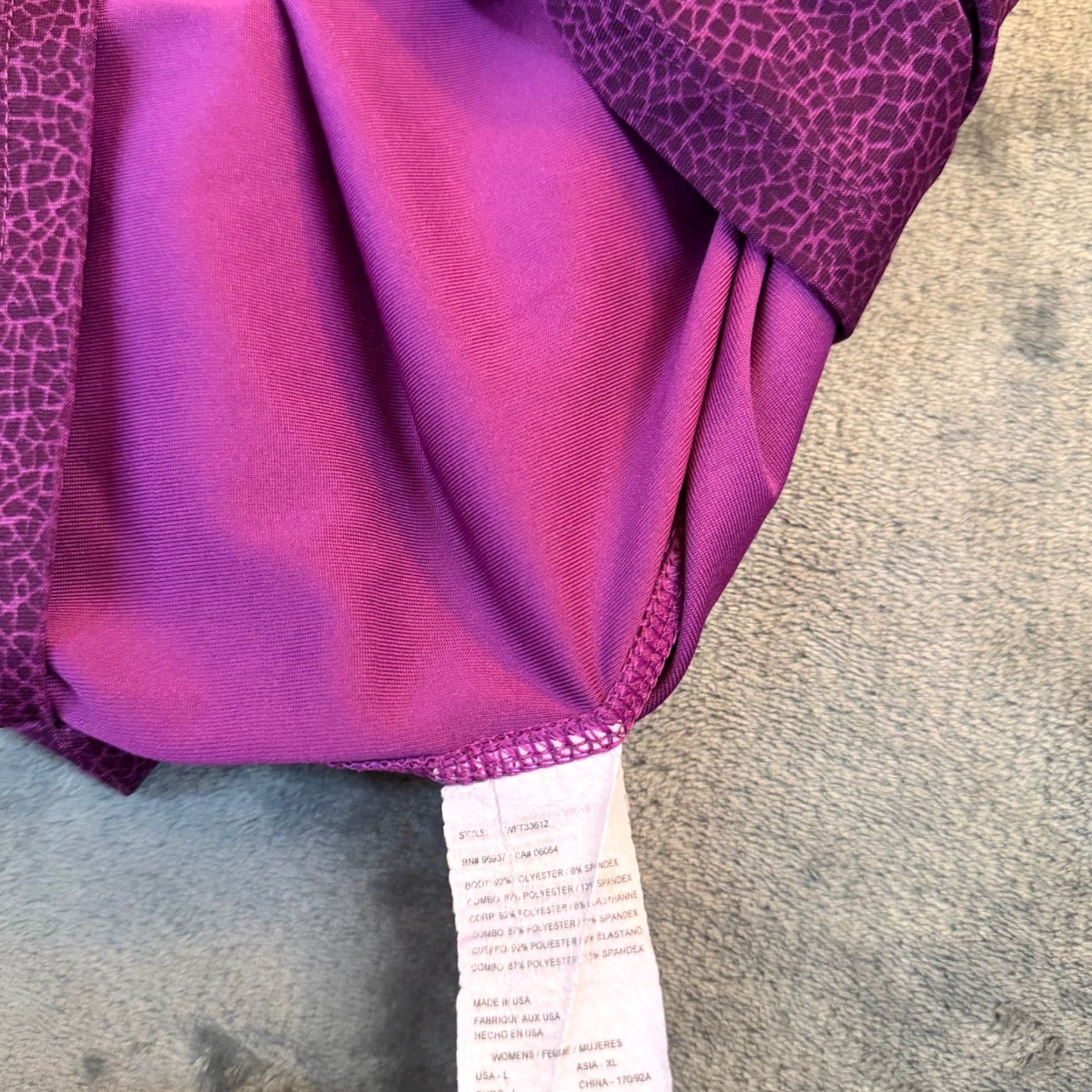 New Balance New Balance Athletic Tank Top Purple Pattern Racerback Womens Size Large Size L / US 10 / IT 46 - 5 Thumbnail