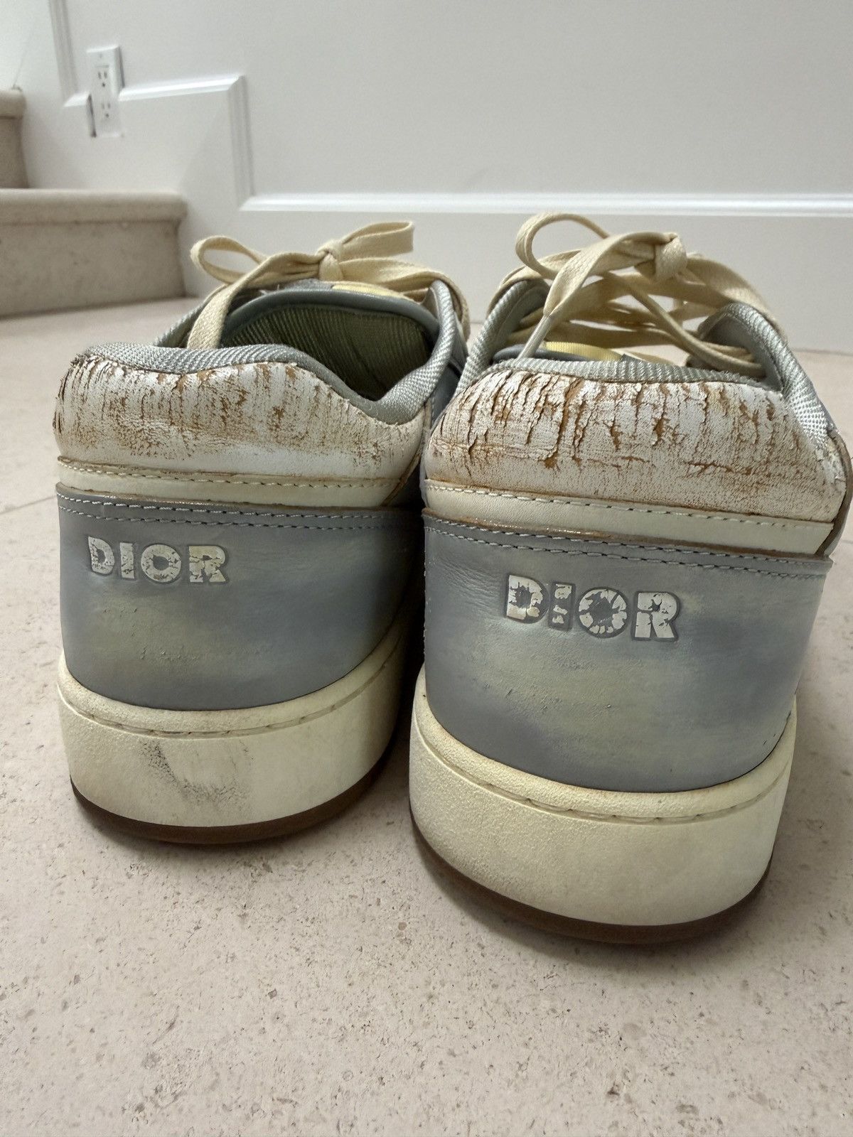 Dior DIOR - B27 low grey/white mens size 42 Size US 9.5 / EU 42-43 - 8 Thumbnail
