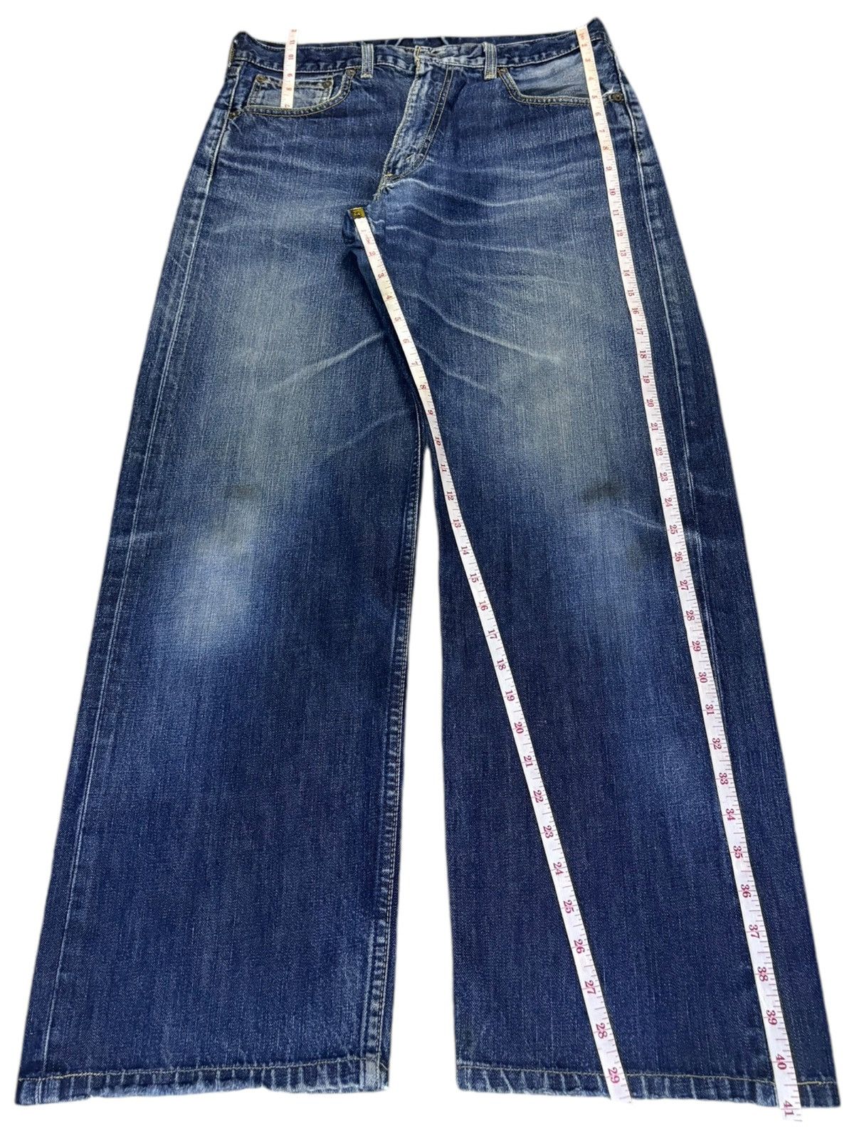 Levi's Vintage 90s Levis 503 Faded Blue Wash Distress Baggy Jeans Size US 32 / EU 48 - 14 Thumbnail