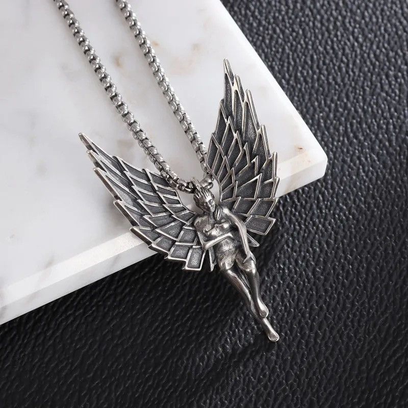 Jewelry Handmade Guardian Angel Wings Goddess Pendant Necklace Size ONE SIZE - 3 Thumbnail