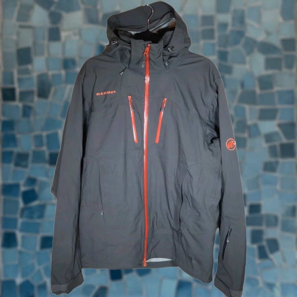 Mammut Mammut Stoney HS Jacket Graphite Lava 1010-18410 Hard Shell Removable Hood Men M Jacket Size US M / EU 48-50 / 2 - 1 Thumbnail
