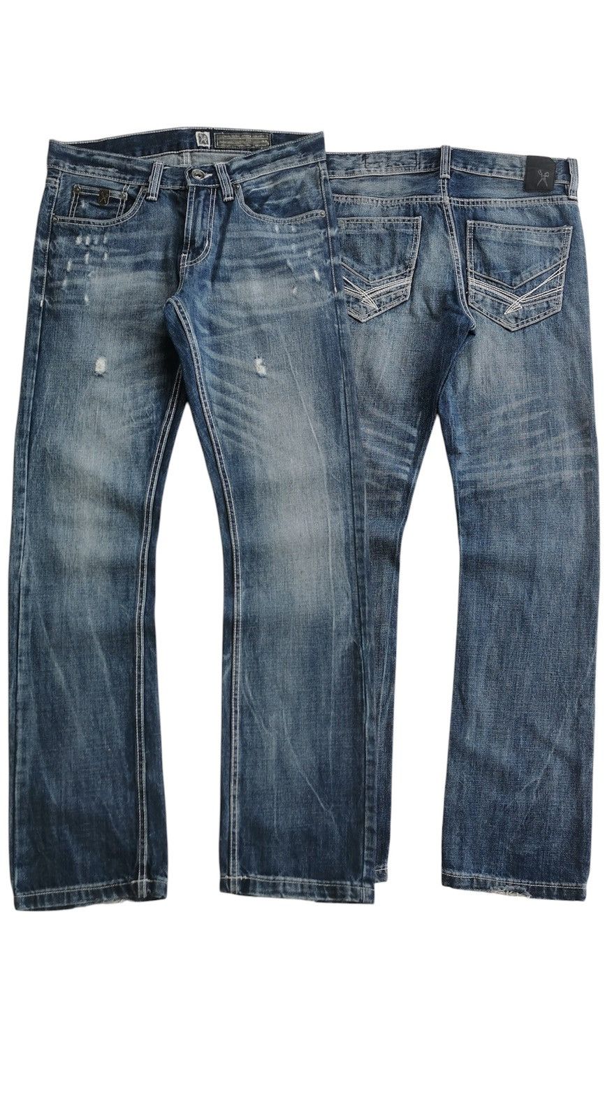 Marc Ecko Vintage Marc Ecko Straight Fit Distressed Jeans Size US 32 / EU 48 - 1 Thumbnail