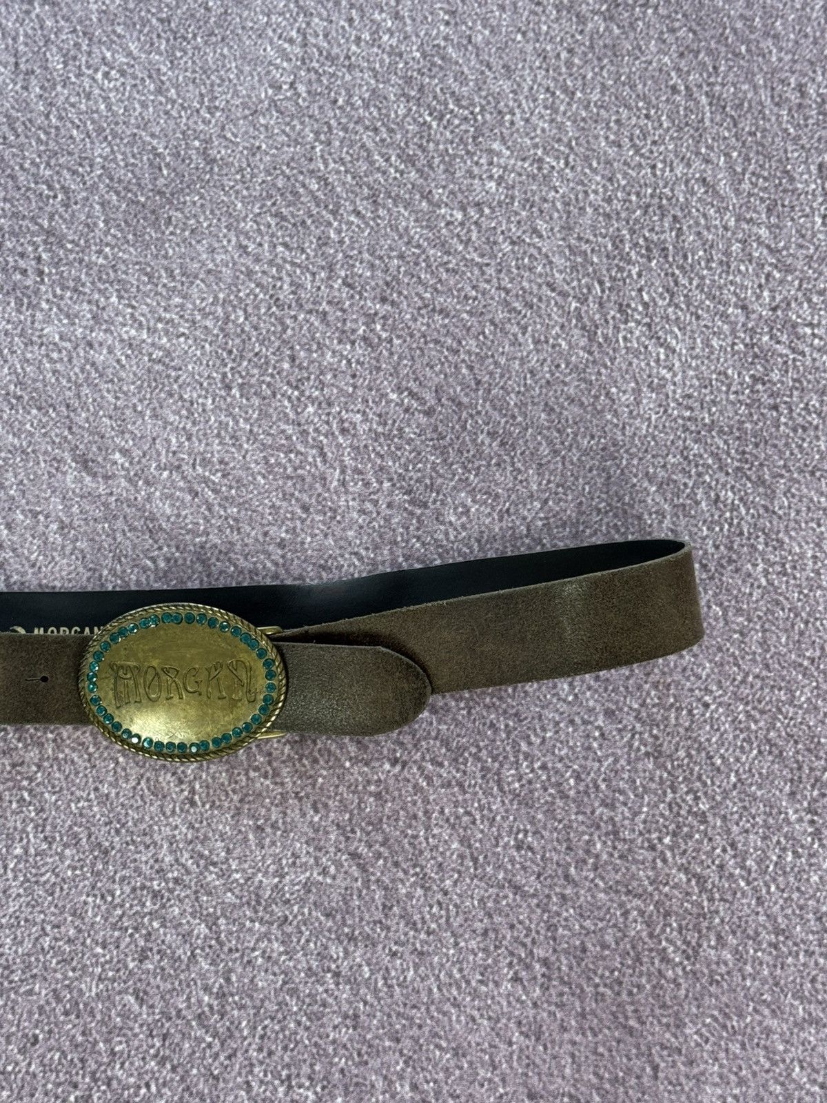 Hysteric Glamour Morgan Vintage 00s Big Metal Buckle Y2K Leather Belt Size ONE SIZE - 3 Thumbnail