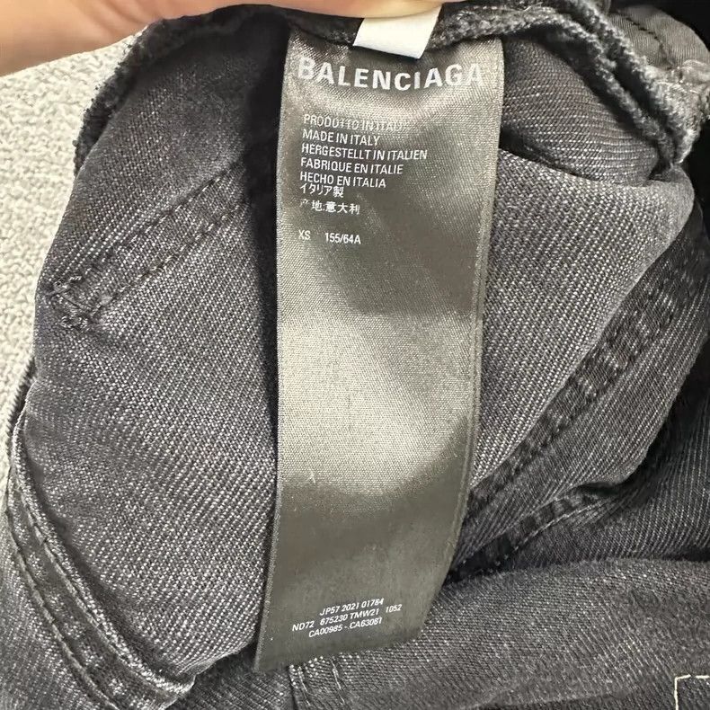 Balenciaga Balenciaga Logo Wide Leg Denim Pants-2506 Size US 26 / EU 42 - 7 Thumbnail