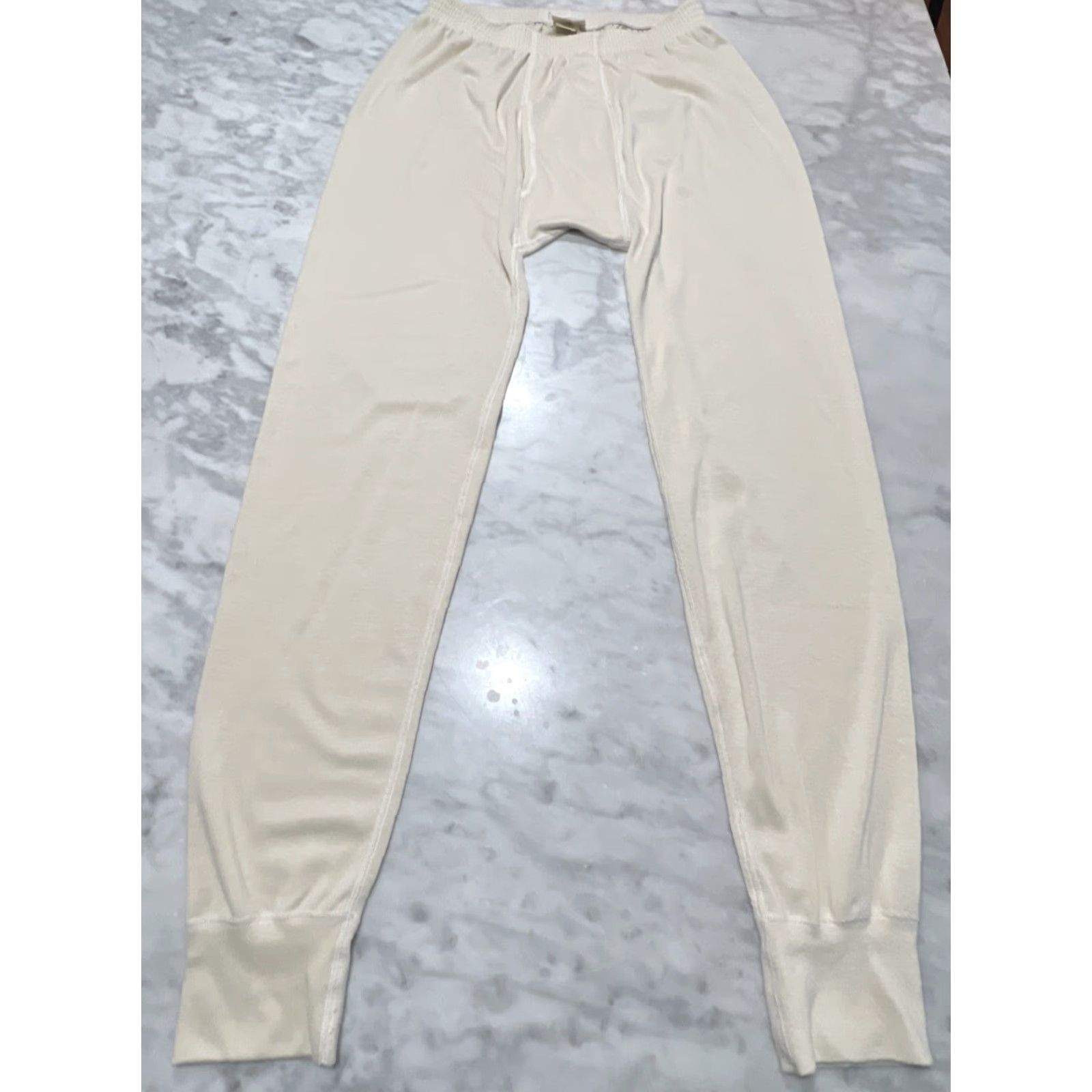 Vintage VINTAGE L.L.Bean Base Layer Pants Men Large Tall Beige Size US 33 - 2 Thumbnail