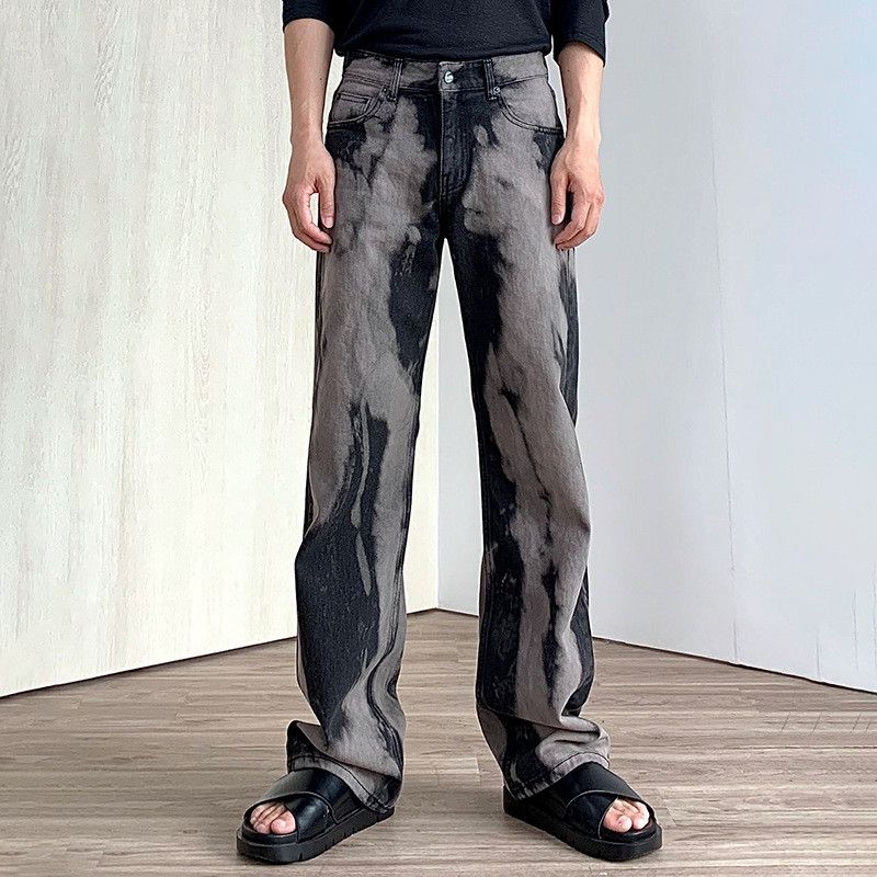 Japanese Brand × Jean Retro loose gradient straight tie dye jeans Size US 32 / EU 48 - 1 Thumbnail
