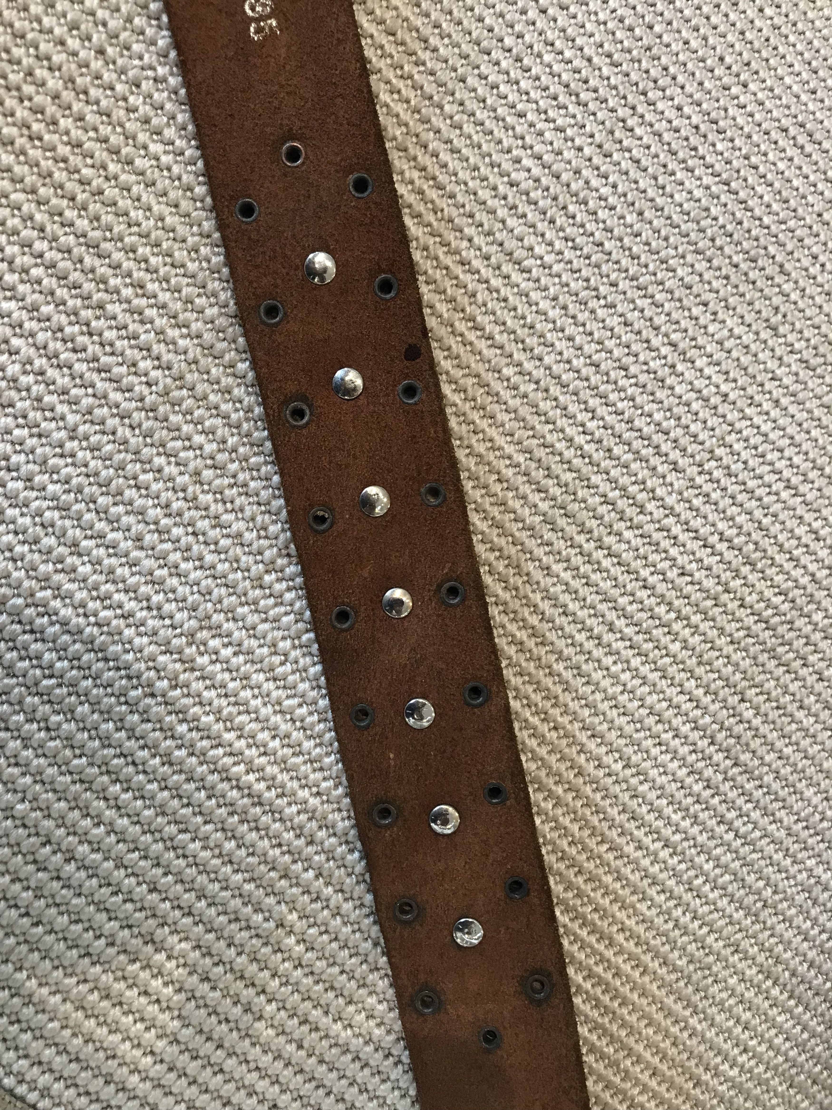 Hollywood Trading Company Vintage Studded leather belt Size 38 - 8 Thumbnail