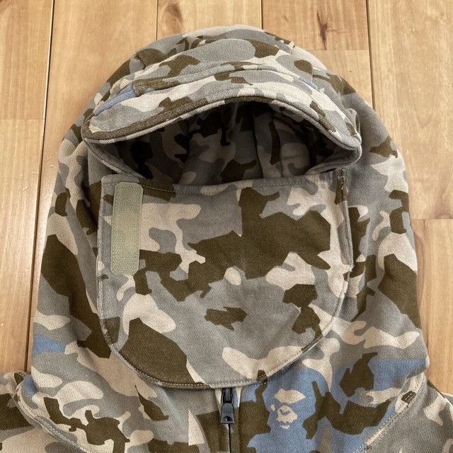 Bape BAPE SAND CAMO MILITARY RELAXED FIT FULL ZIP MASK HOODIE APE Size US L / EU 52-54 / 3 - 2 Thumbnail