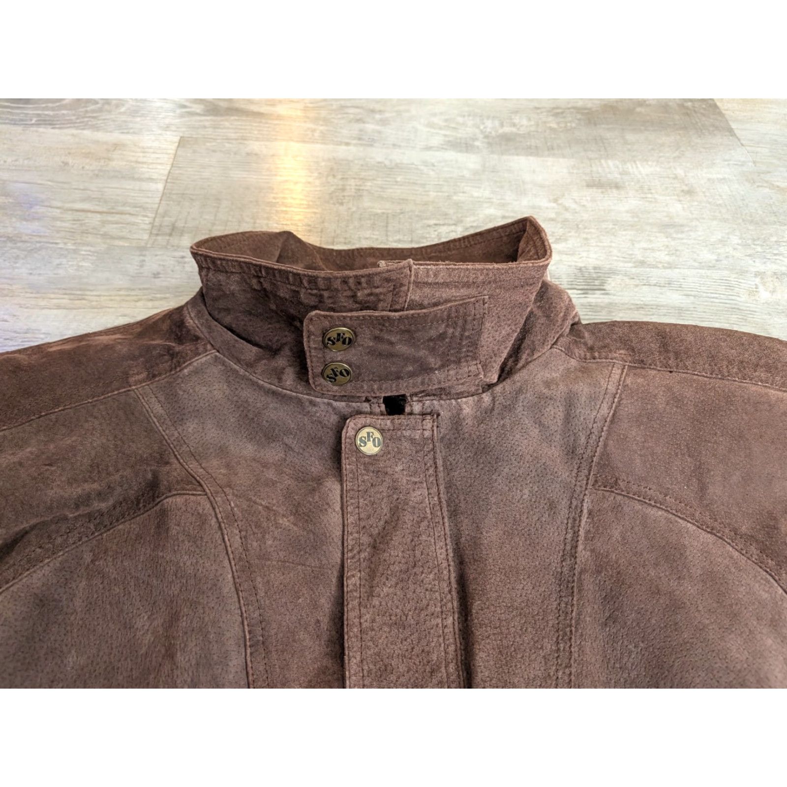 Vintage VINTAGE Flight Bomber Jacket Mens 2XL Brown Suede Leather Pockets Seasonal Fall Winter 80s 90s Classic Jacket Size US XXL / EU 58 / 5 - 2 Thumbnail