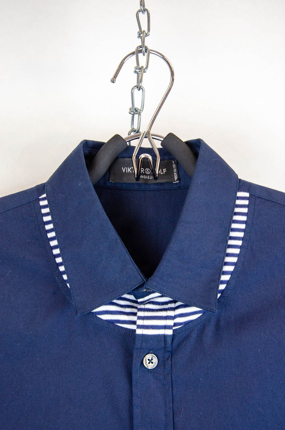 Viktor & Rolf Viktor & Rolf Panel Shirt Navy – Size IT48 Size 38R - 6 Thumbnail
