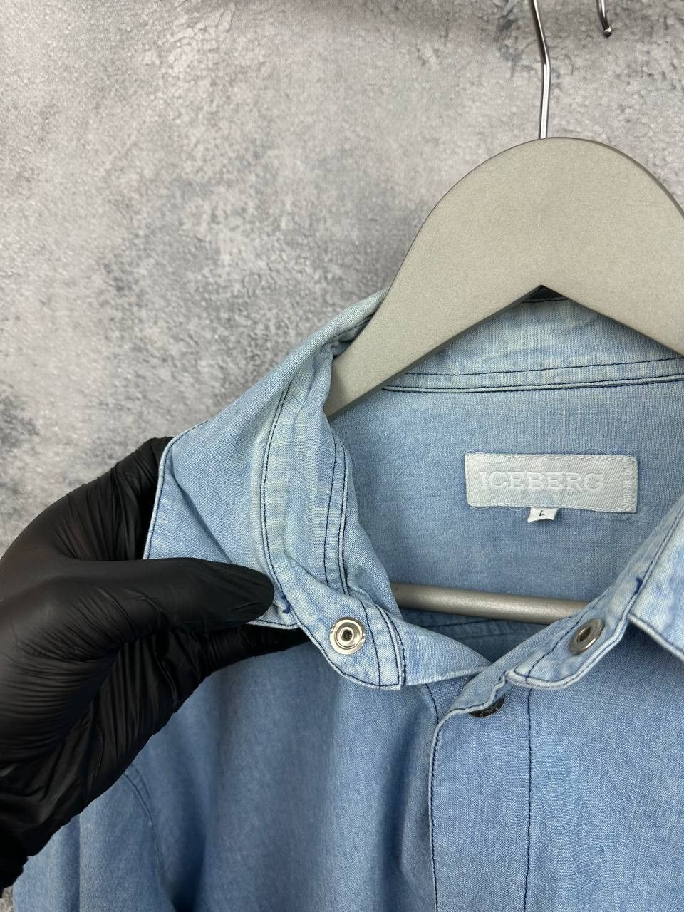 Iceberg ICEBERG Elvis Presley Denim Shirt Rare Vintage Italy Jeans Size US L / EU 52-54 / 3 - 10 Thumbnail