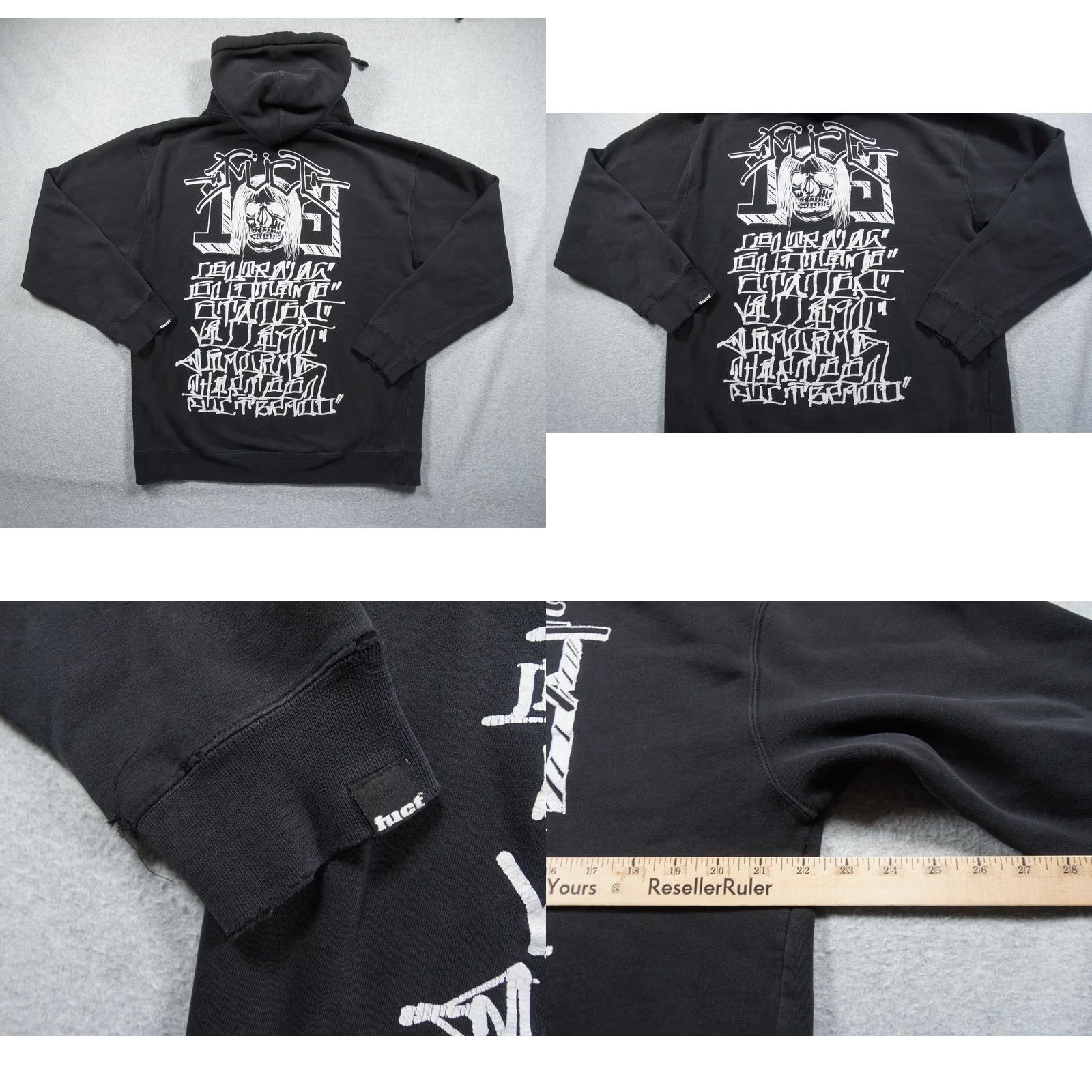 FUCT FUCT Hoodie Men Medium Black Hoodie Pullover Streetwear Skull BDU Faded Worn Size US M / EU 48-50 / 2 - 8 Thumbnail