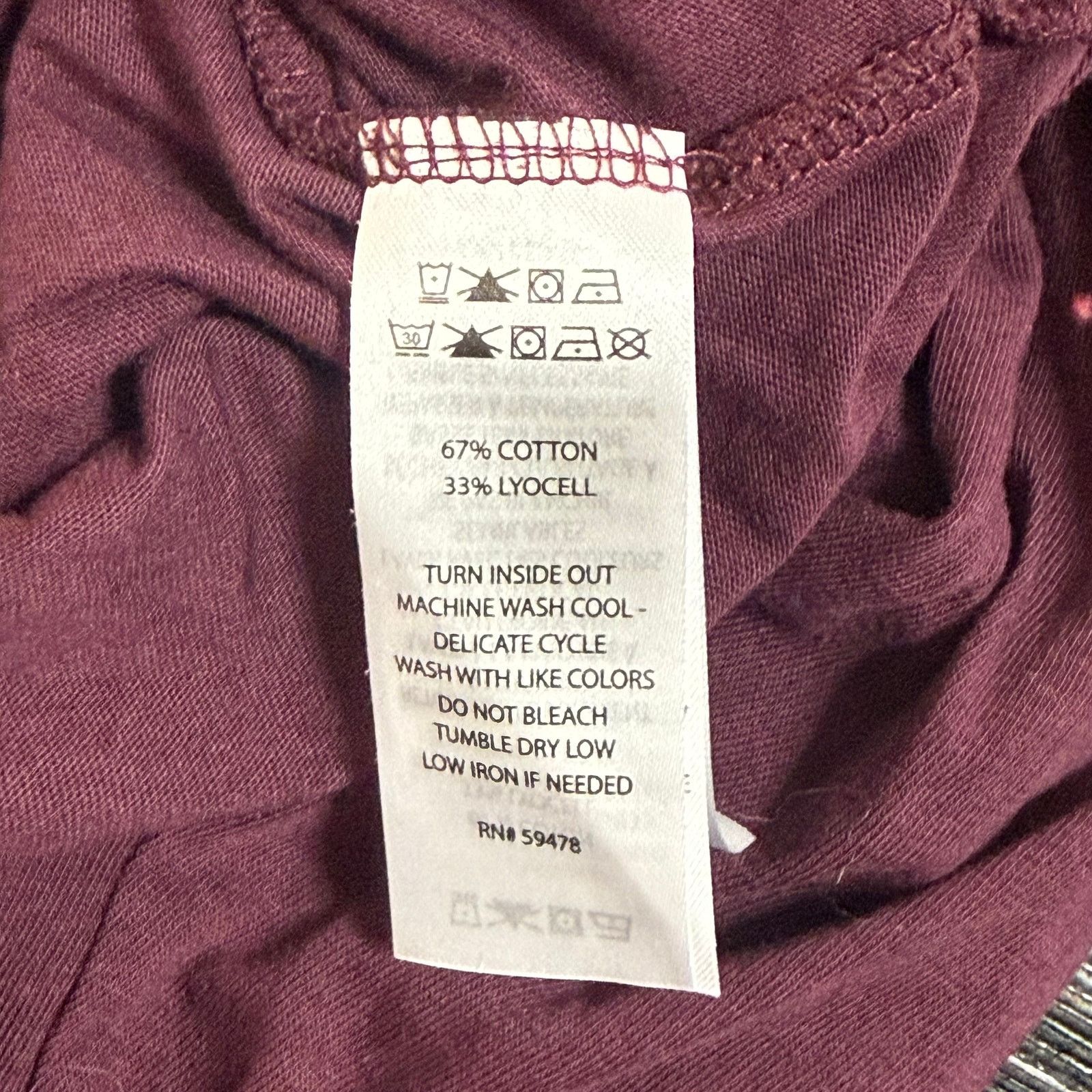 Joie Joie Maroon Cotton Lyocell ¾ Sleeve Top | Sz S Size S / US 4 / IT 40 - 7 Thumbnail