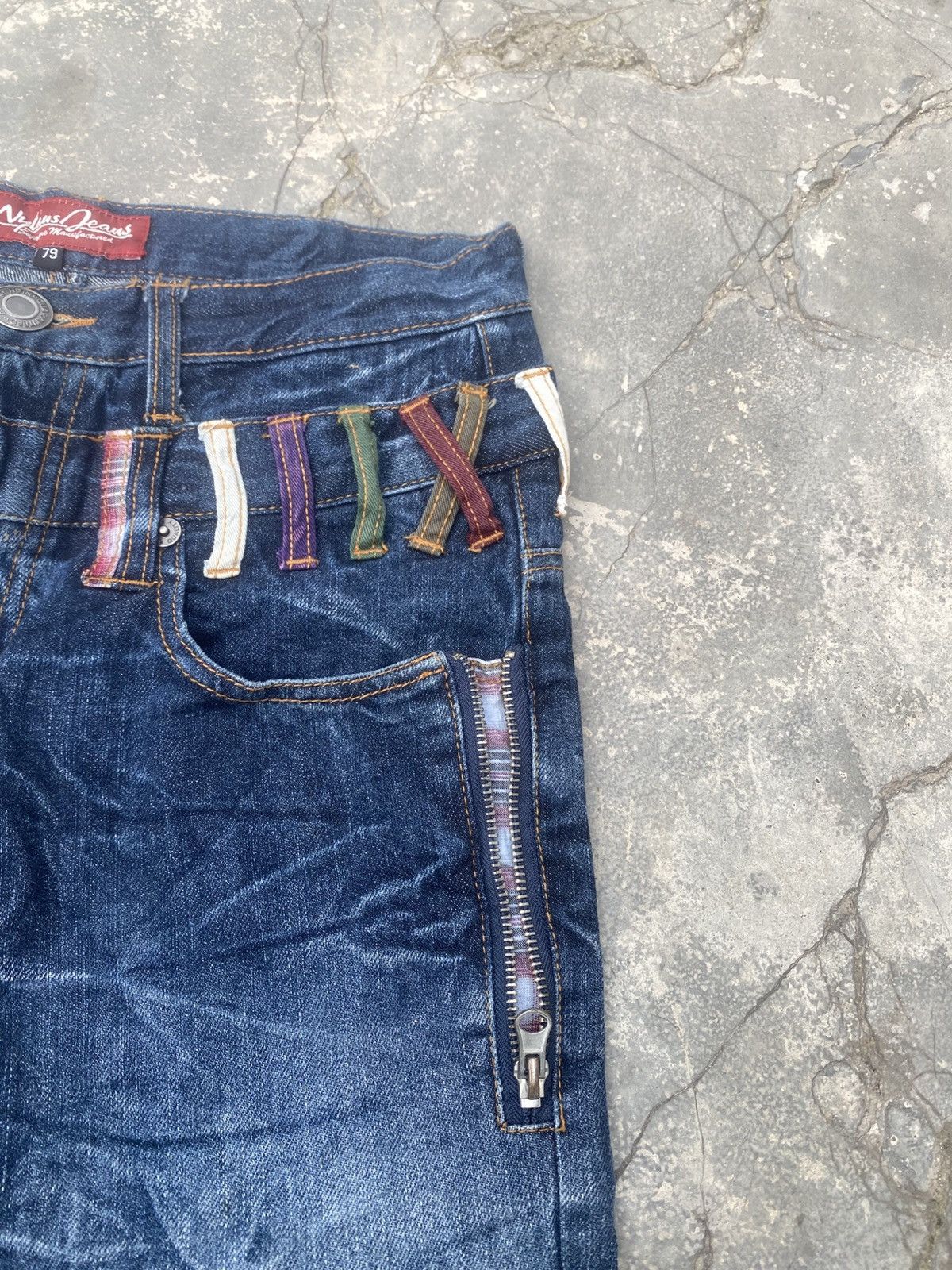 Japanese Brand Nylaus Jeans Bondage Double Waist Quater Jeans Size US 28 / EU 44 - 7 Thumbnail