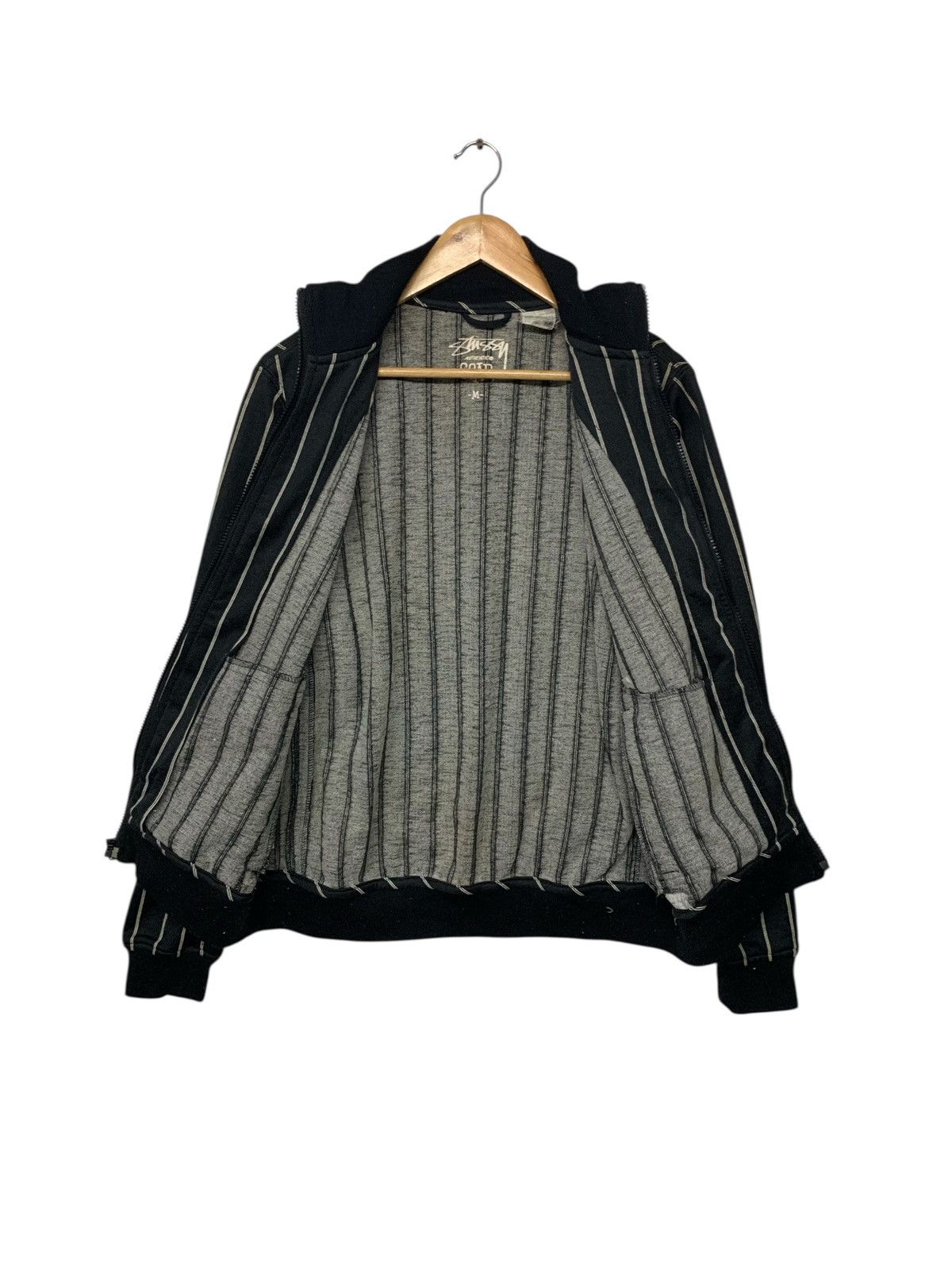 Stussy Very Rare‼️Stussy Spellout Full Zipper Down Sweater Size US M / EU 48-50 / 2 - 3 Thumbnail