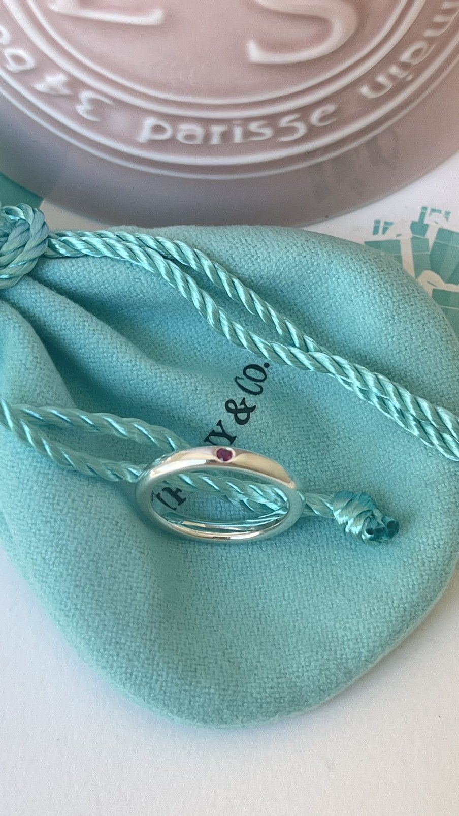 Tiffany & Co. Tiffany & Co. Elsa Peretti Ruby Silver Stacking Band 5 $450 Size ONE SIZE - 6 Thumbnail