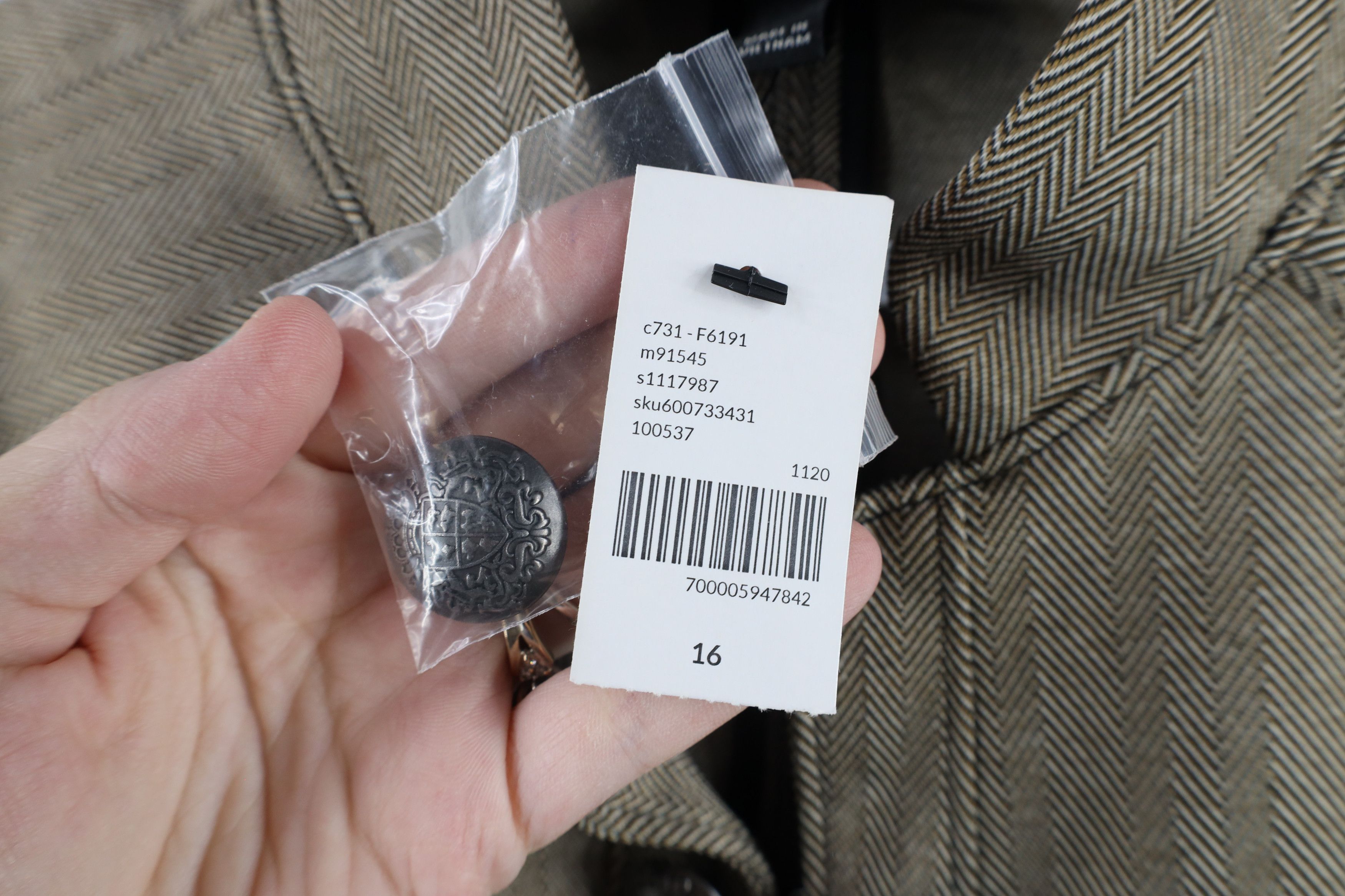 Vintage New Lane Bryant Military Style Clasp Blazer Jacket Coat Size XXL / US 16-18 / IT 52-54 - 7 Thumbnail