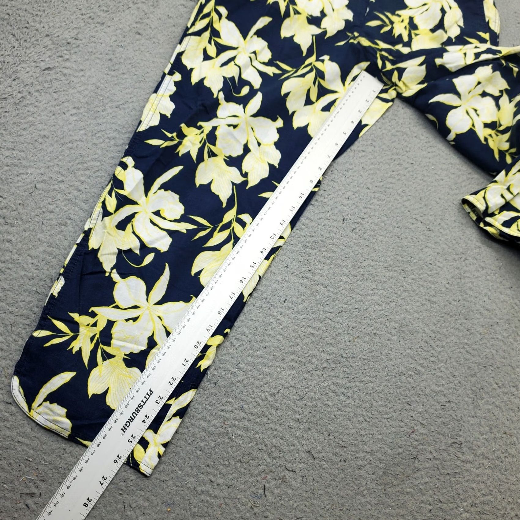 Talbots Talbots Pants Women's 14P Multi Floral Linen Blend Elastic Waist Straight Leg Pants Mens? No Size 36" / US 14 / IT 50 - 5 Thumbnail