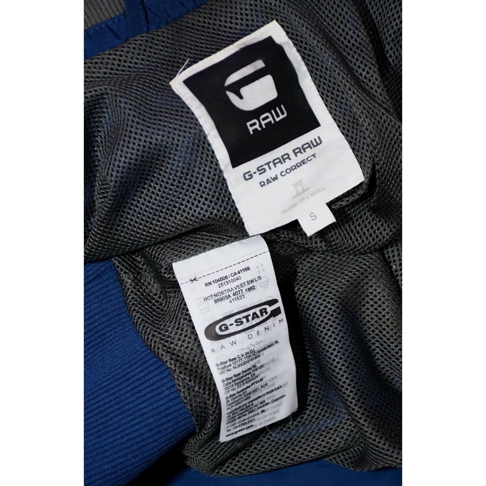G-Star G-Star Raw RCT Nostra Vest SW L/S Jacket S Men Blue Logo" Size US S / EU 44-46 / 1 - 7 Thumbnail