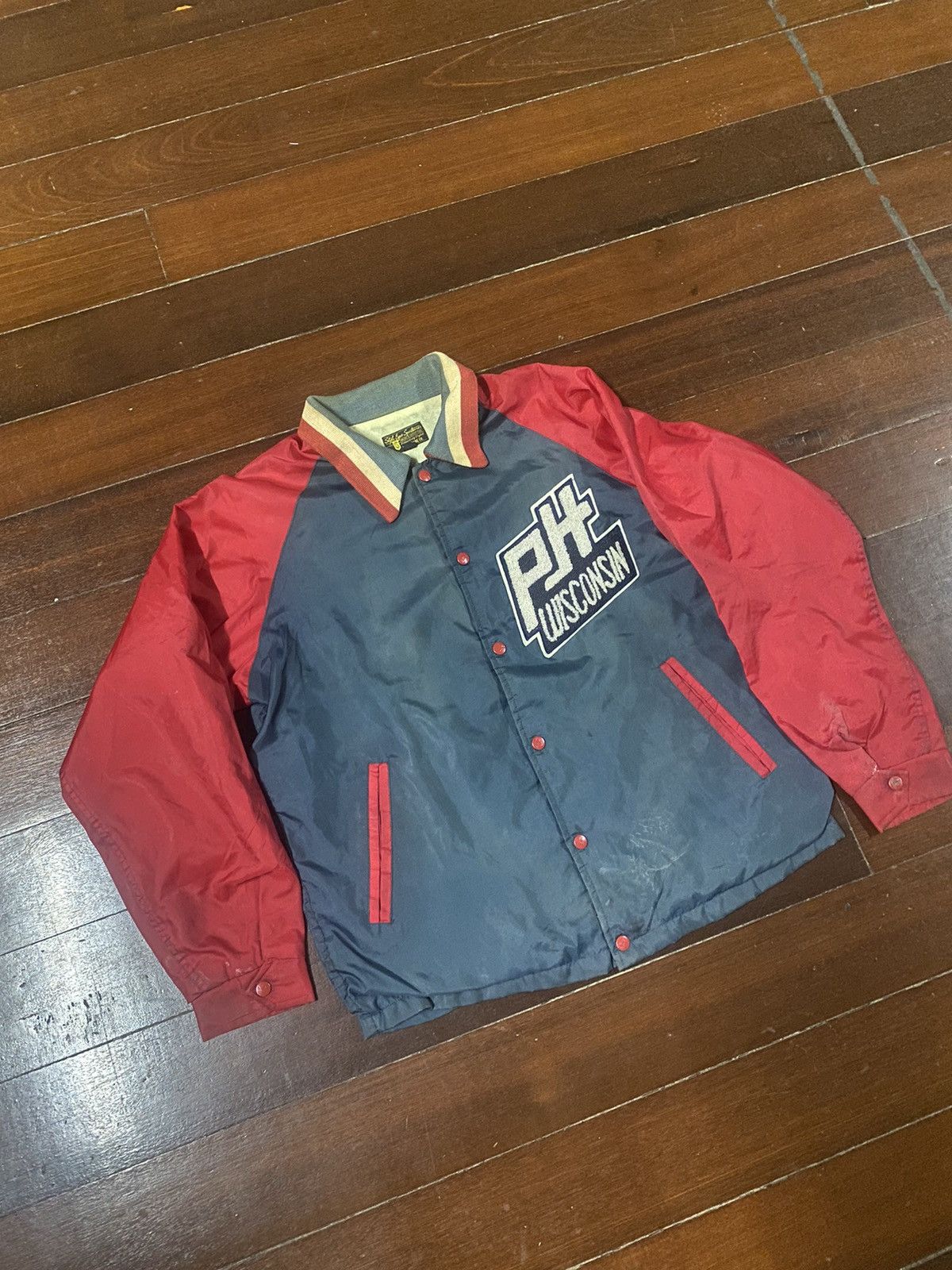 Sugar Cane Vtg Sugar Cane Style Eye wisconsin Embroidery Varsity Jacket Size US XL / EU 56 / 4 - 8 Thumbnail