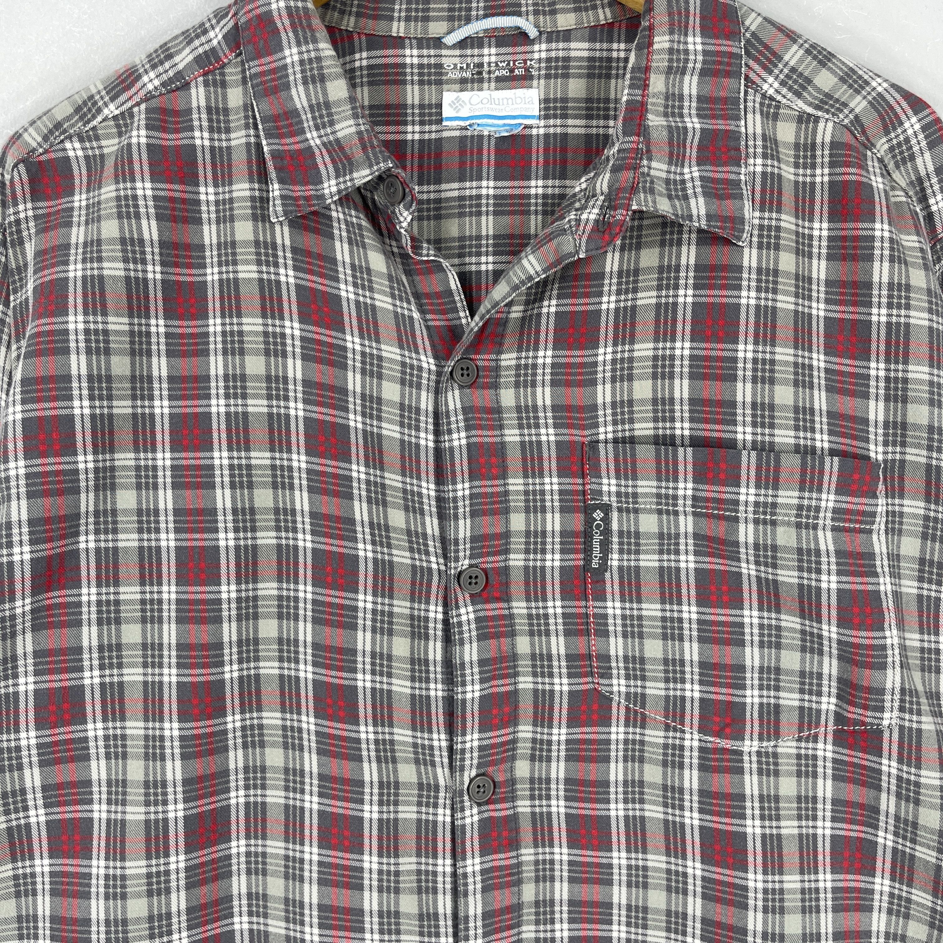 Columbia COLUMBIA Omni-Wick Checkered Gray/Red Flannel Size US XL / EU 56 / 4 - 2 Thumbnail