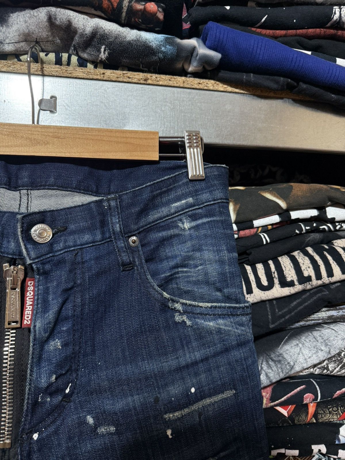 Dsquared2 Rare Luxury Dsquared2 Distressed Denim Navy Jeans Y2K Hype Size US 28 / EU 44 - 4 Thumbnail