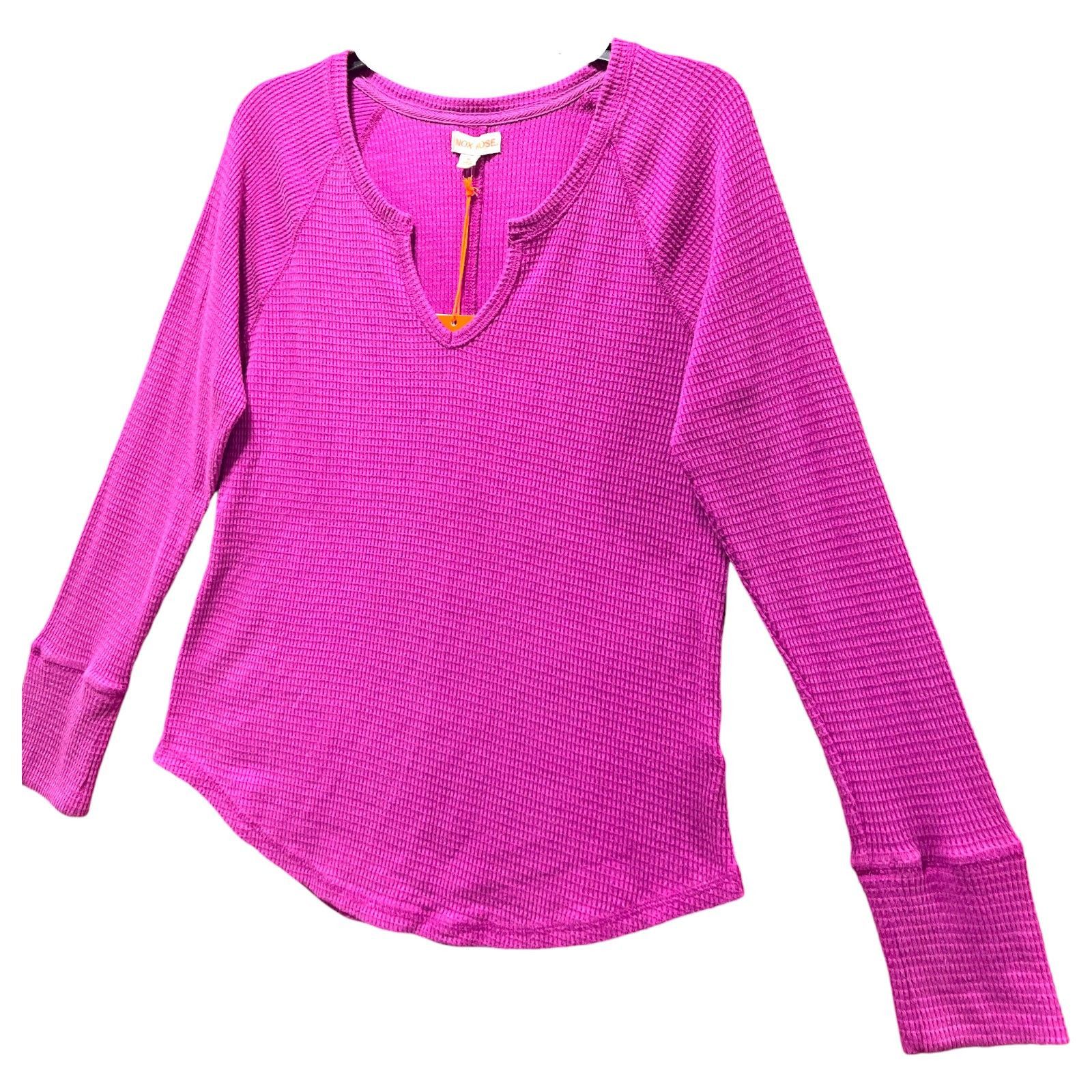 Other Knox Rose - Women's Long Sleeve Notch Neck Thermal Top - Pur Size M / US 6-8 / IT 42-44 - 16 Thumbnail